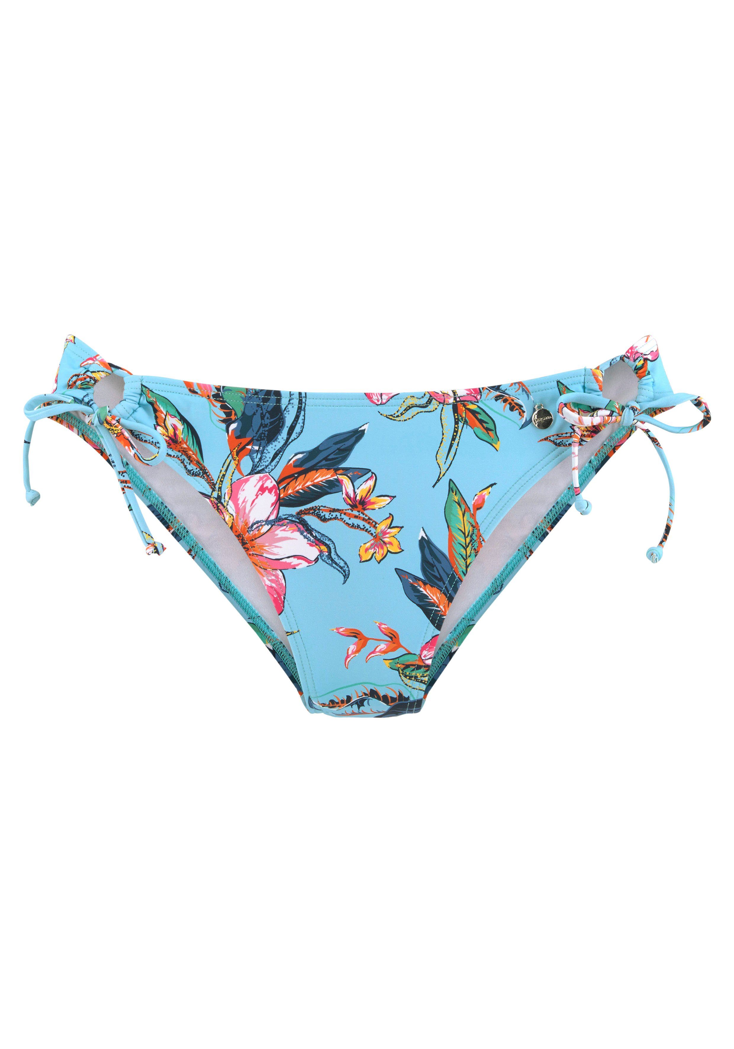 LASCANA Bikini-Hose Malia zum Binden mit tropischem Print günstig online kaufen