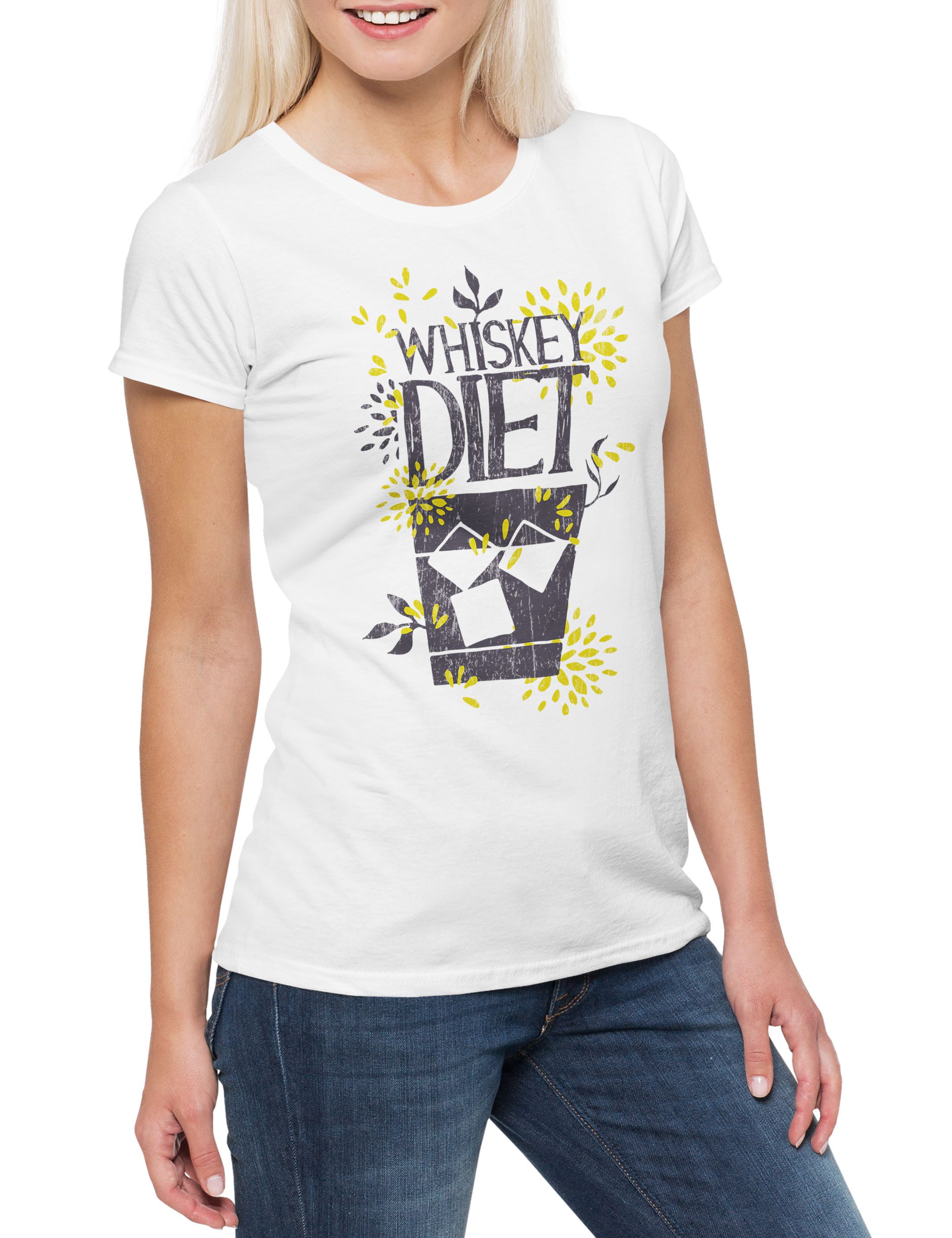 Urban Backwoods Print-Shirt Whisky Diet Damen T-Shirt Whiskey Single Malt Bourbon Scotch Diät Jim (1-tlg) Jack Irish Alkohol Betrunken