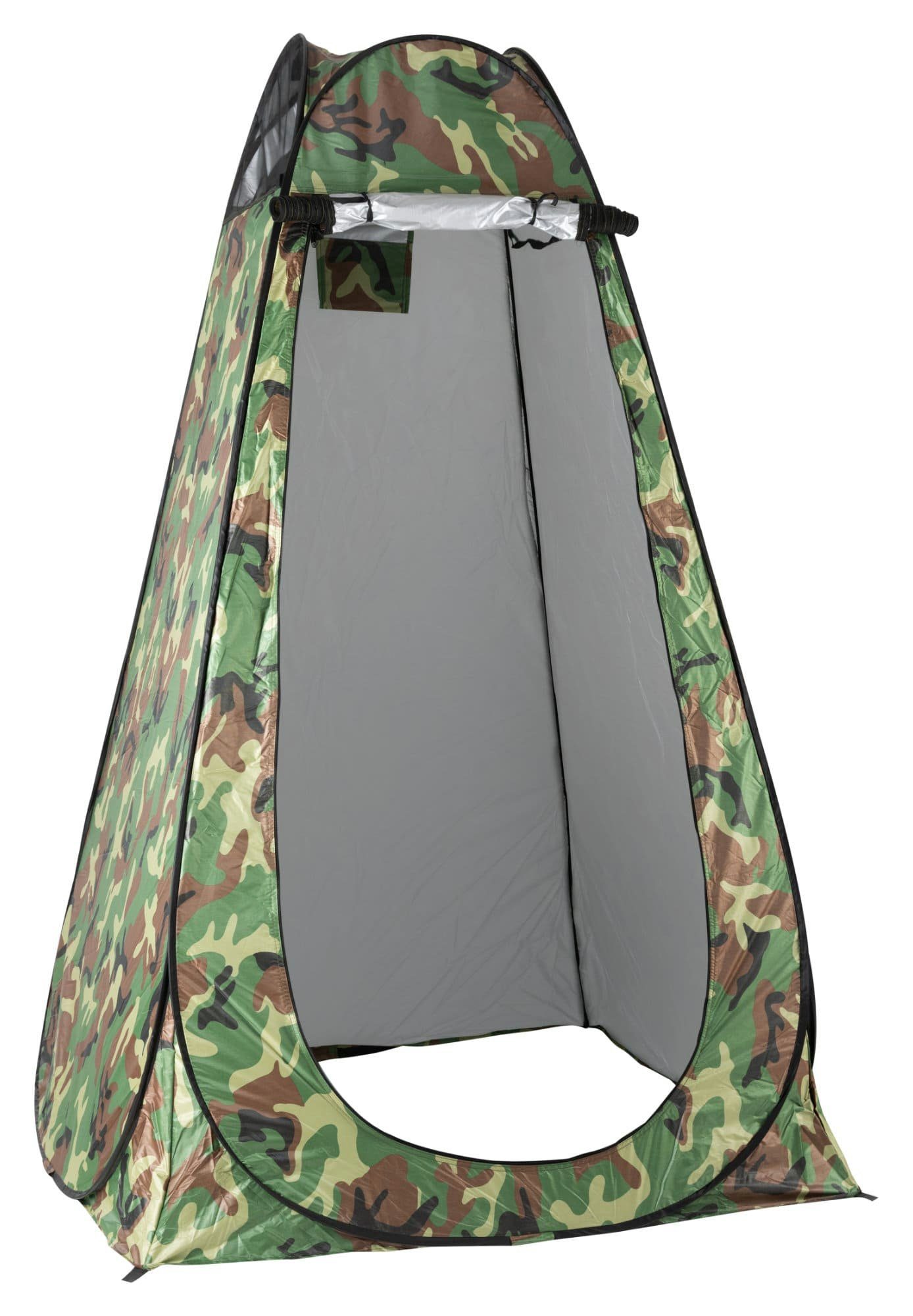 Stagecaptain Wurfzelt TZC-190 Quixie Camouflage Pop-up Toilettenzelt, Personen: 1 (inkl. praktischer Tragetasche), für viele Outdoor-Anwendungen wie z.B. als Duschzelt, Umkleide