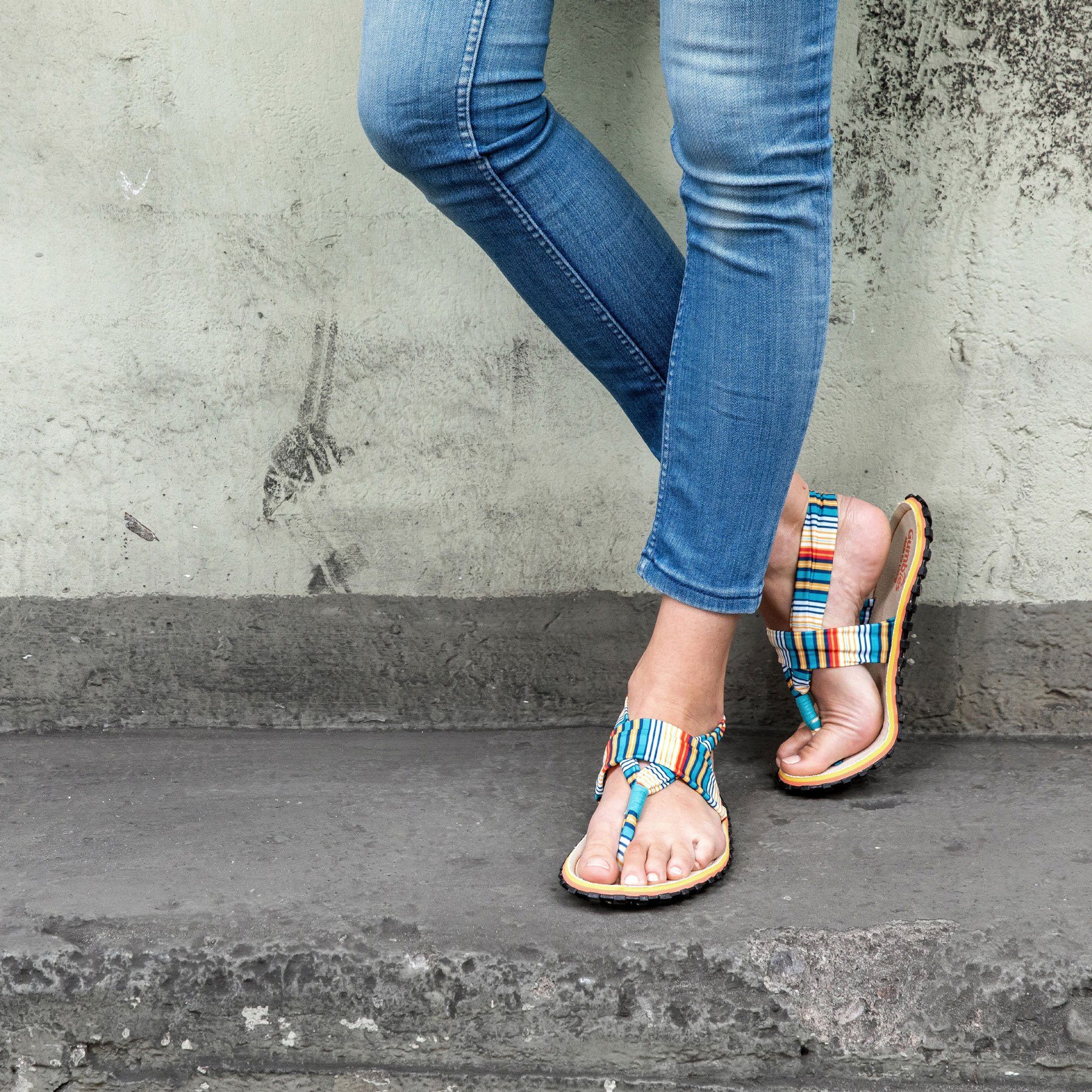 Gumbies Slingback in Beach Chair Riemchensandalette aus recycelten Materialien hergestellt, stabile Gummisole