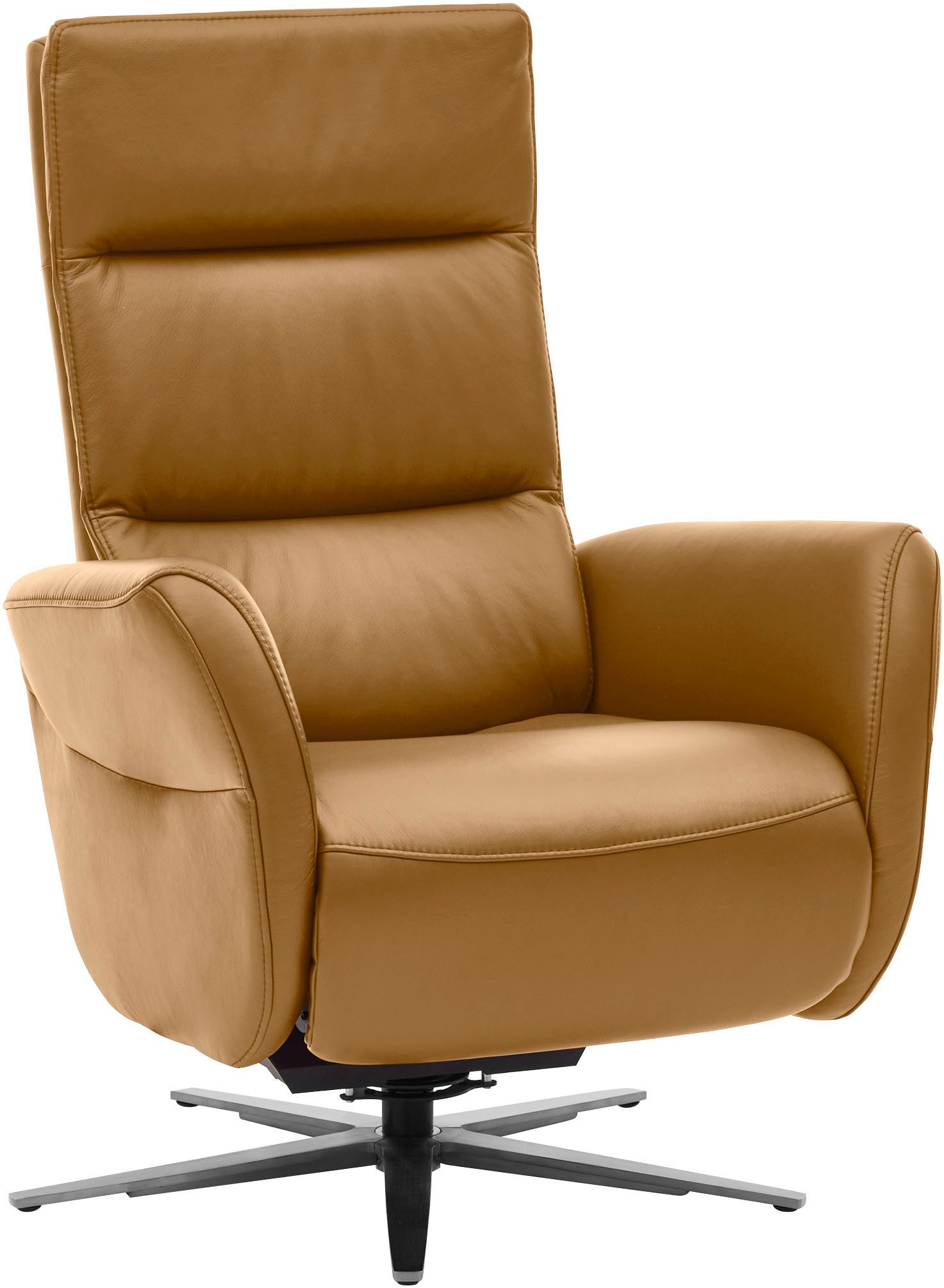 Die PlanBar Relaxsessel PN-RS20038 mit Metallsternfuß inkl. Relaxfunktion und Kopfverstellung (1-St), 360° drehbar, mit Gasdruckverstellung
