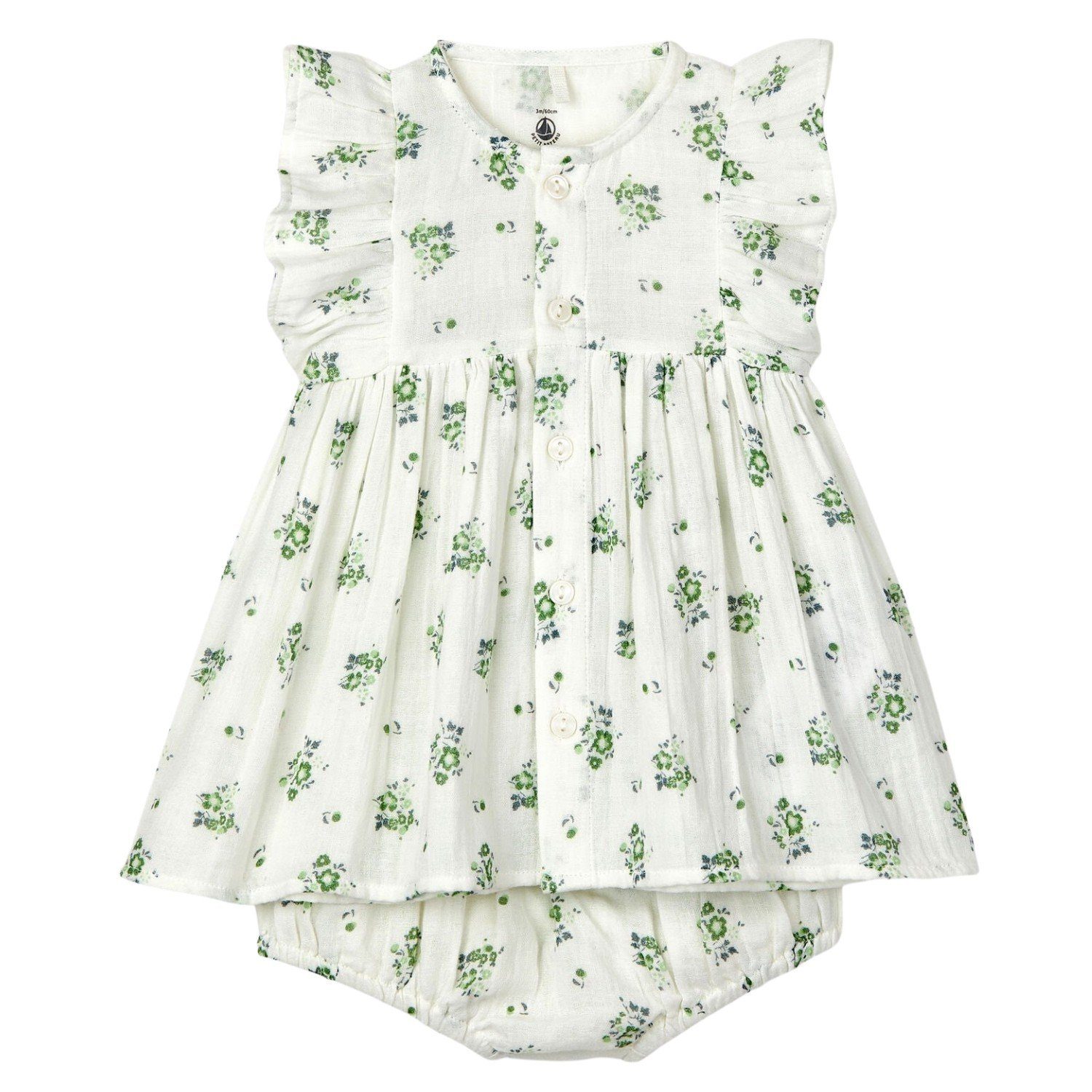 Petit Bateau Sommerkleid Petit Bateau Baby Kleid mit Blumen aus Biobaumwolle 3-12 Monate