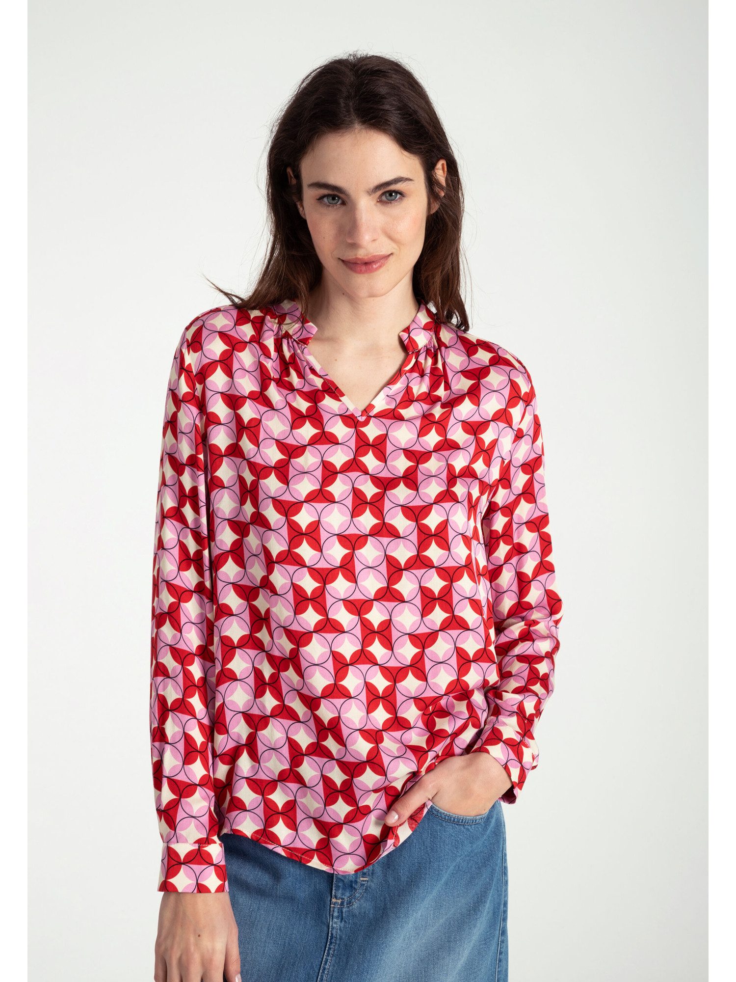 Langarmbluse Printbluse
