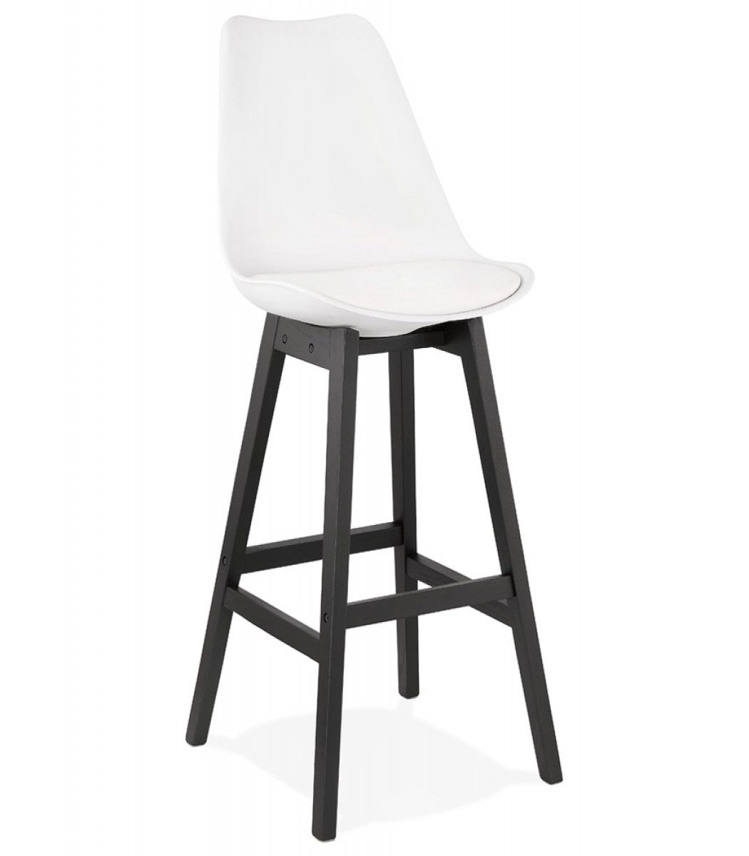 Barhocker Barhocker aus Holz und Kunststoff mit Ergonomischer Sitzfläche