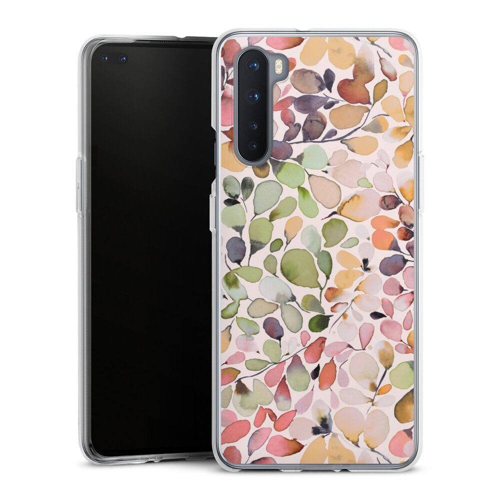 DeinDesign Handyhülle Muster Eukalyptus Pattern Leaffy Nature Countryside Eucalyptus, OnePlus Nord Silikon Hülle Bumper Case Handy Schutzhülle