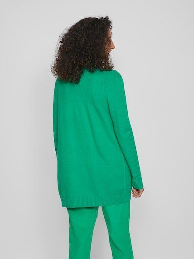 Vila Strickjacke VIRIL KNIT L/S Bright CARDIGAN - NOOS OPEN MELANGE Detail:DARK Green