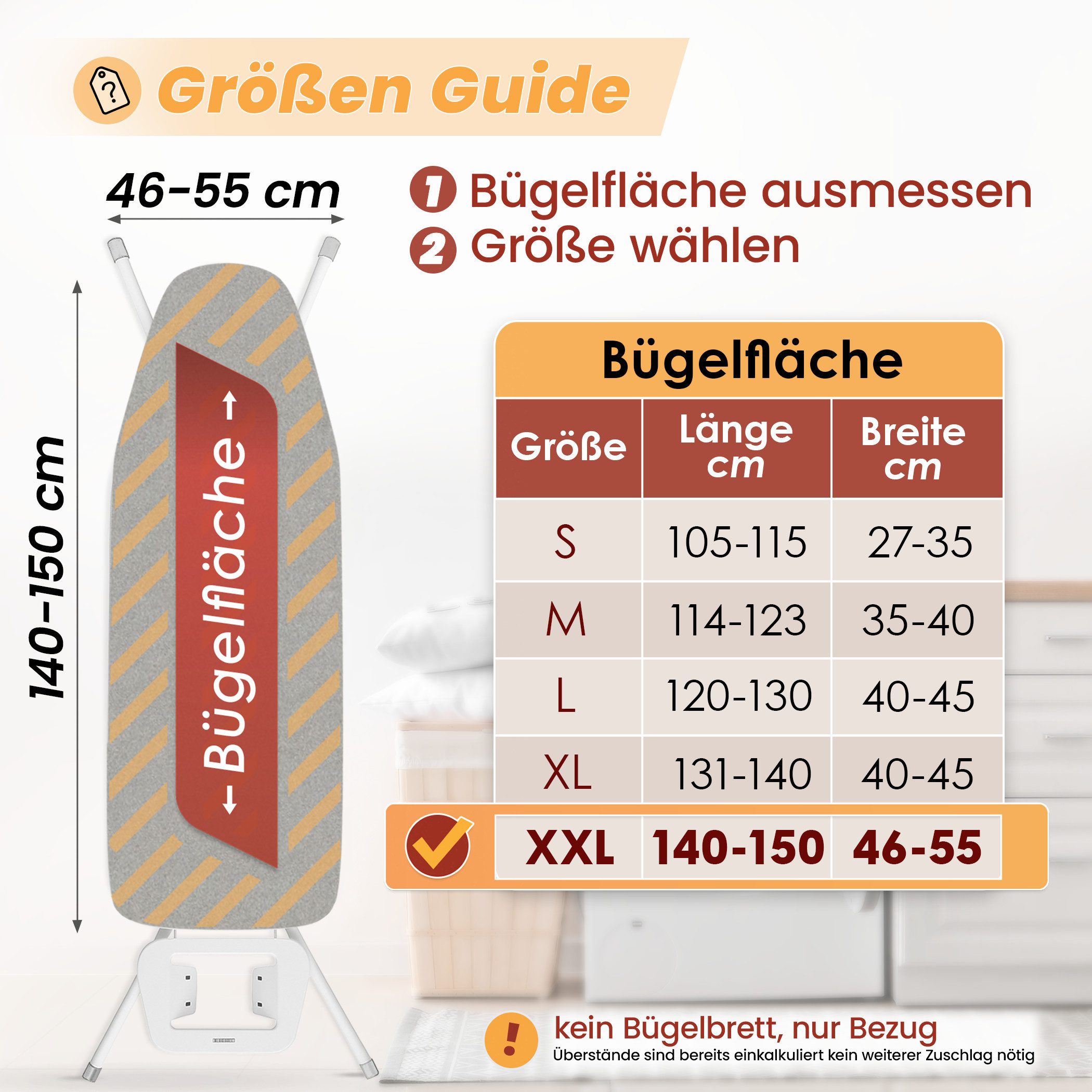 Arteneur Bügelbrettbezug, Made in Germany, OEKOTEX100, Zubehör für alle Büg günstig online kaufen