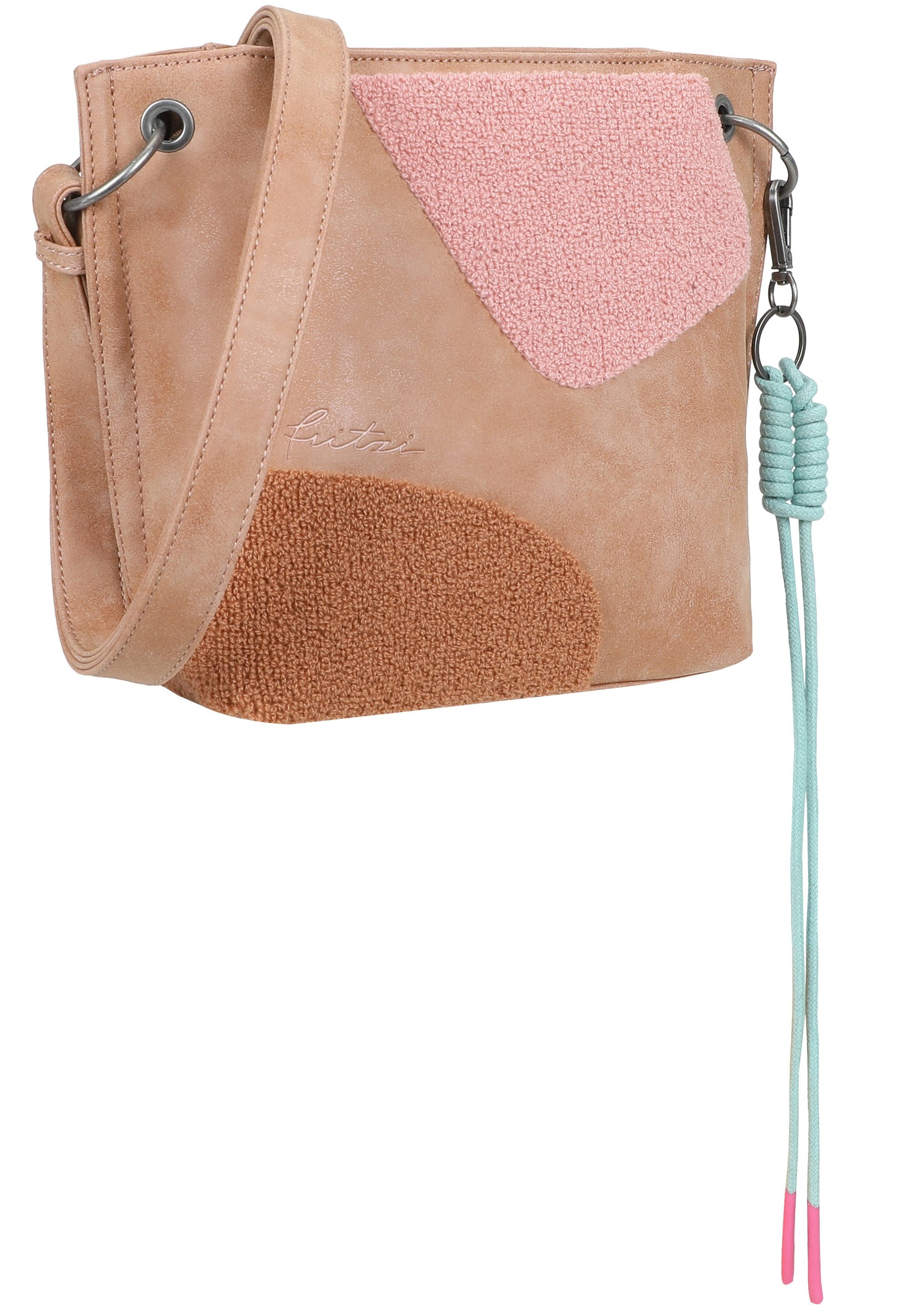 Fritzi aus Preußen Schultertasche Fritzi03 Limited Happy Flocked Jive Soft Berry, mit moderner Flockung