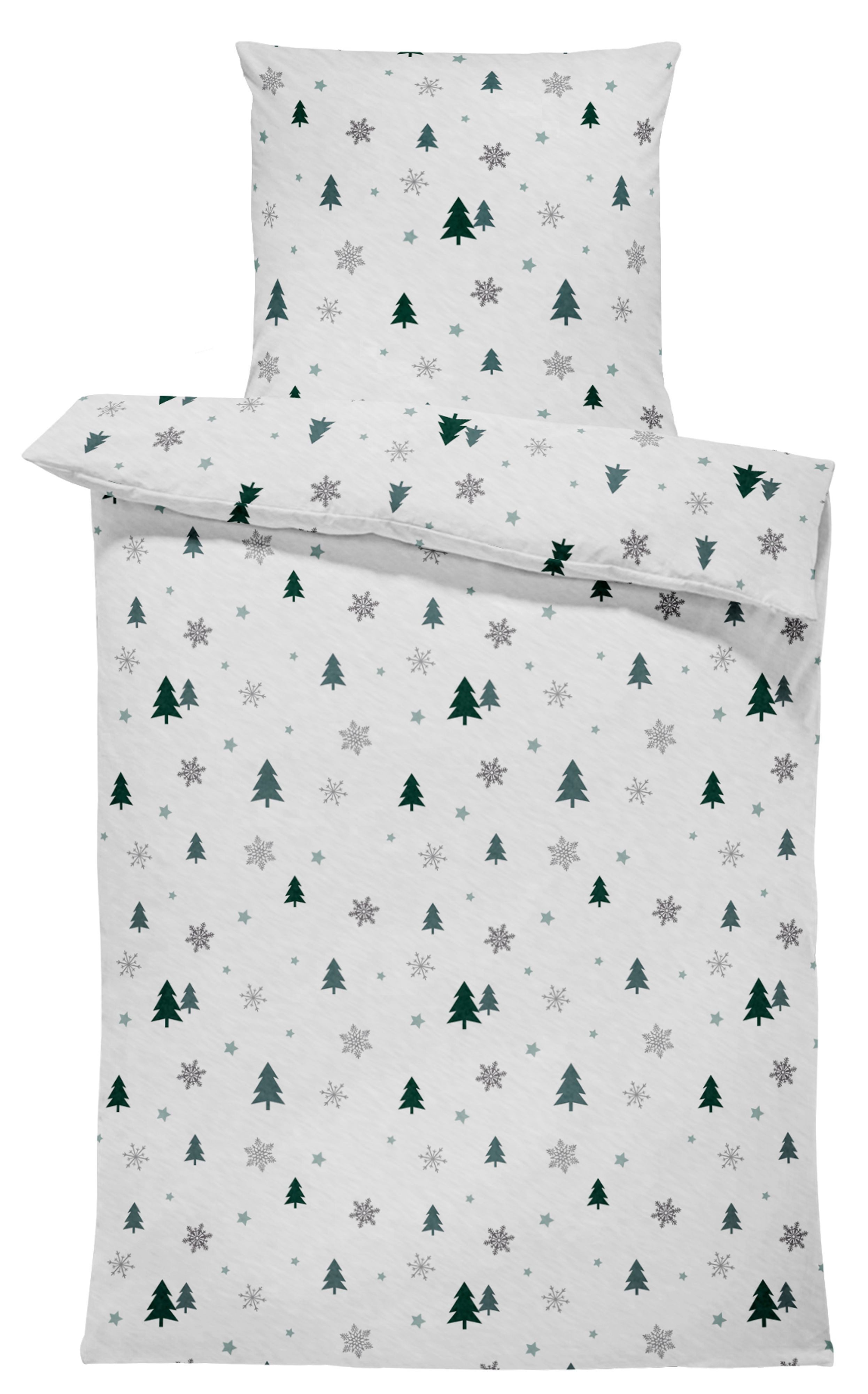 One Home Bettwäsche Tannenbaum, Fleece, 2 günstig online kaufen