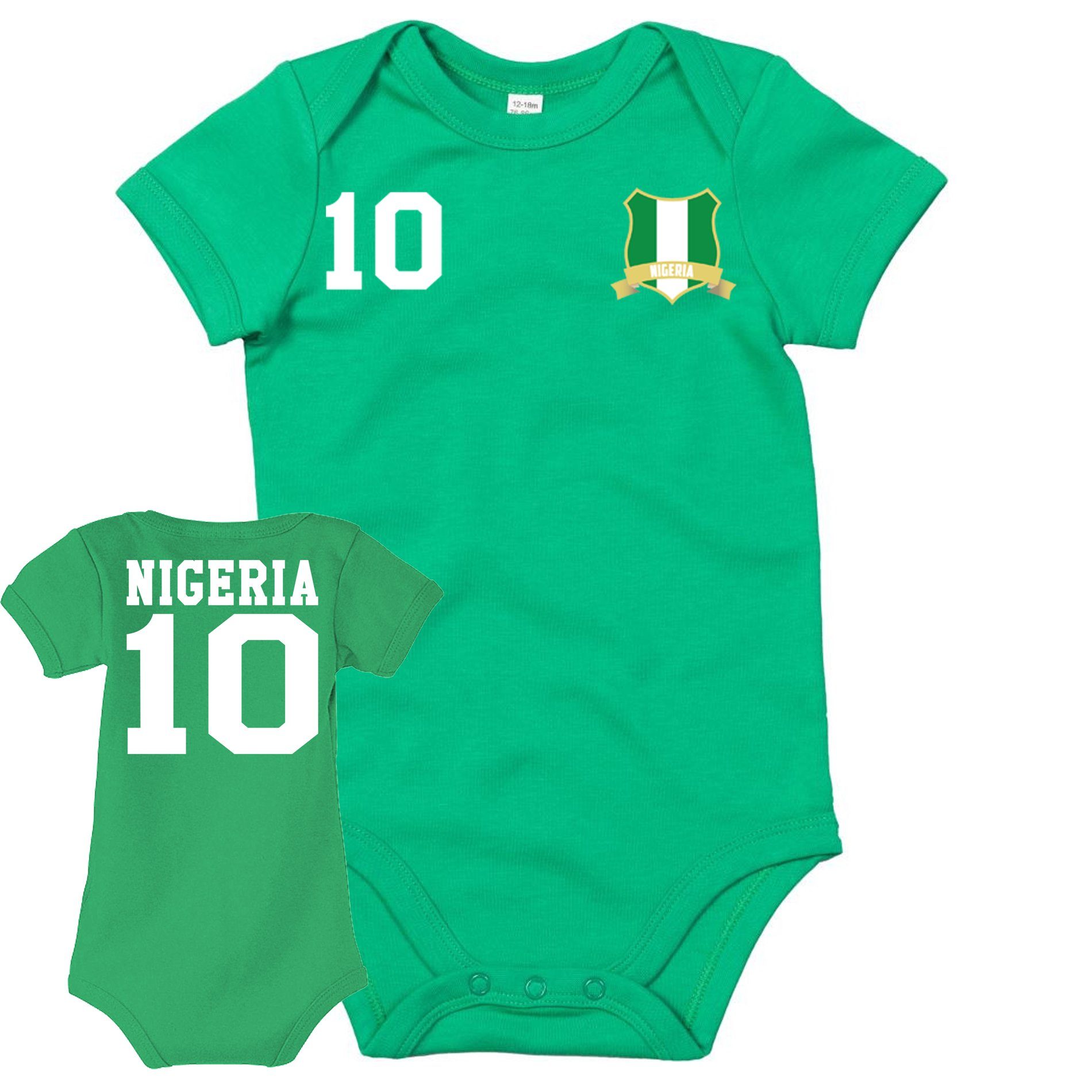 Blondie & Brownie Strampler Kinder Baby Nigeria Sport Trikot Fußball Meister WM Afrika Cup