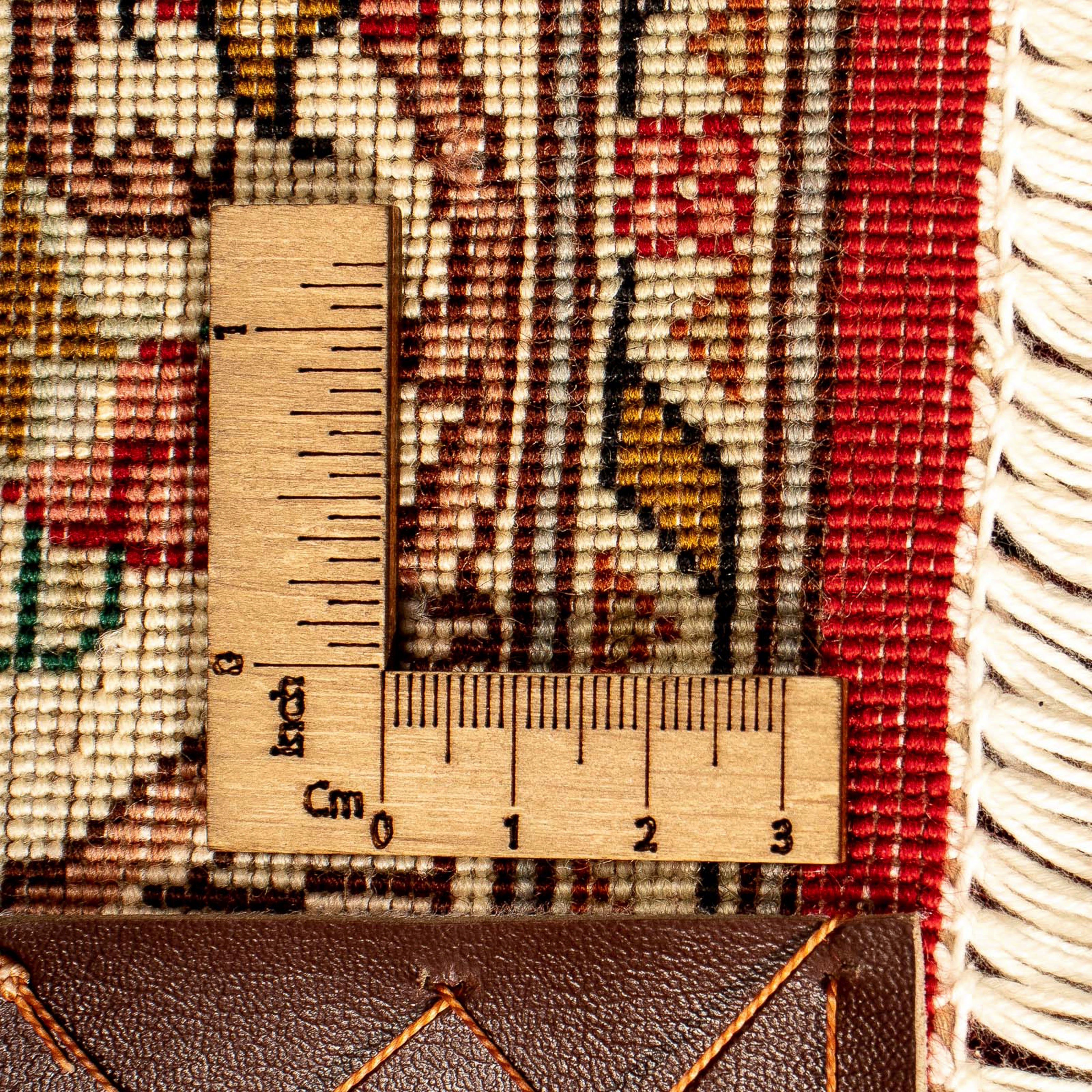 Zertifikat rechteckig, mm, morgenland, - - Handgeknüpft, rot, Täbriz mit x Höhe: 350 Einzelstück - 7 Perser Orientteppich - Wohnzimmer, Royal 253 cm