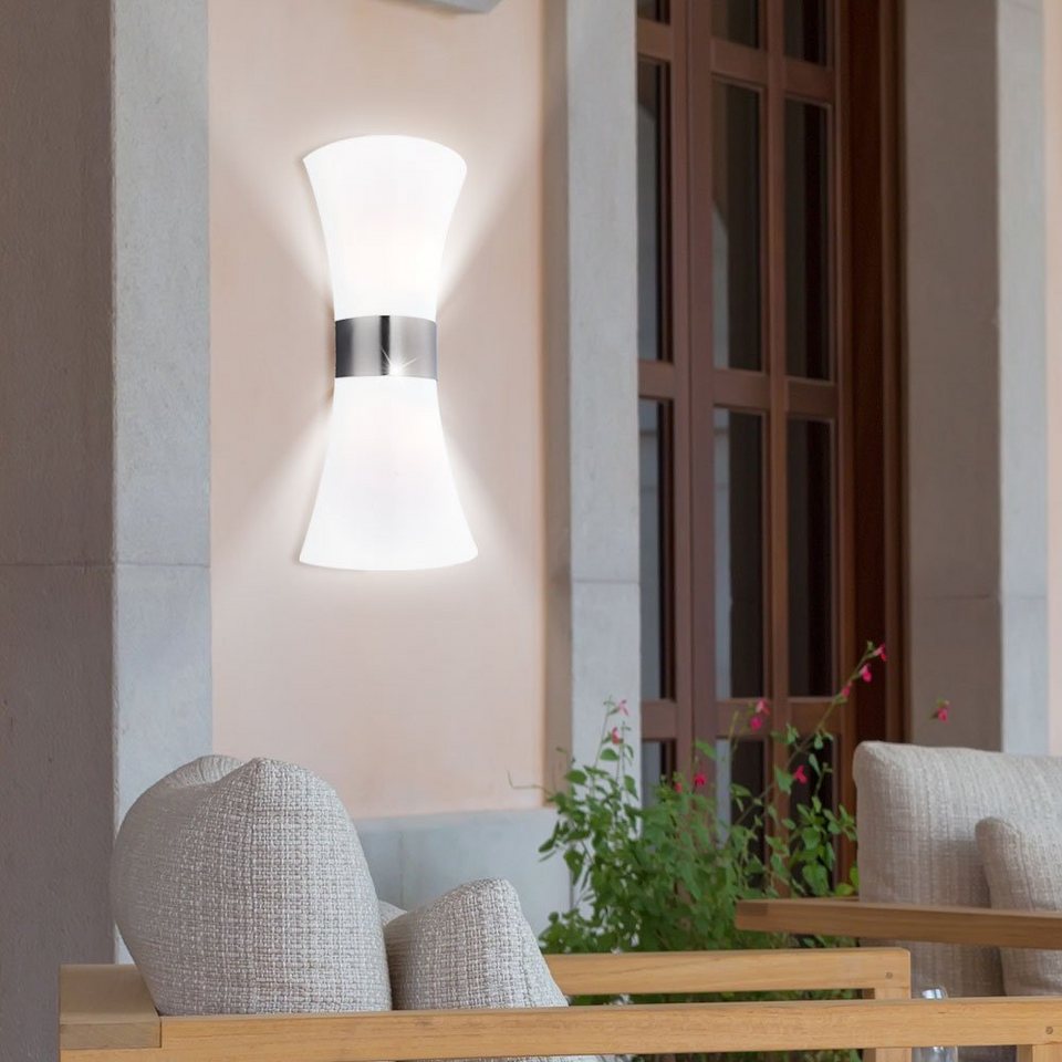 LED Außen Steh Lampe Veranda Spot Beleuchtung Sockel Leuchte Edelstahl Strahler