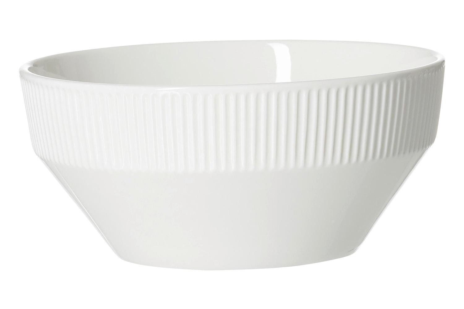 Ritzenhoff & Breker Schale KELLY, Ø 23 cm, Weiß, mit Reliefbordüre, Porzellan, (1-tlg), spülmaschinengeeignet