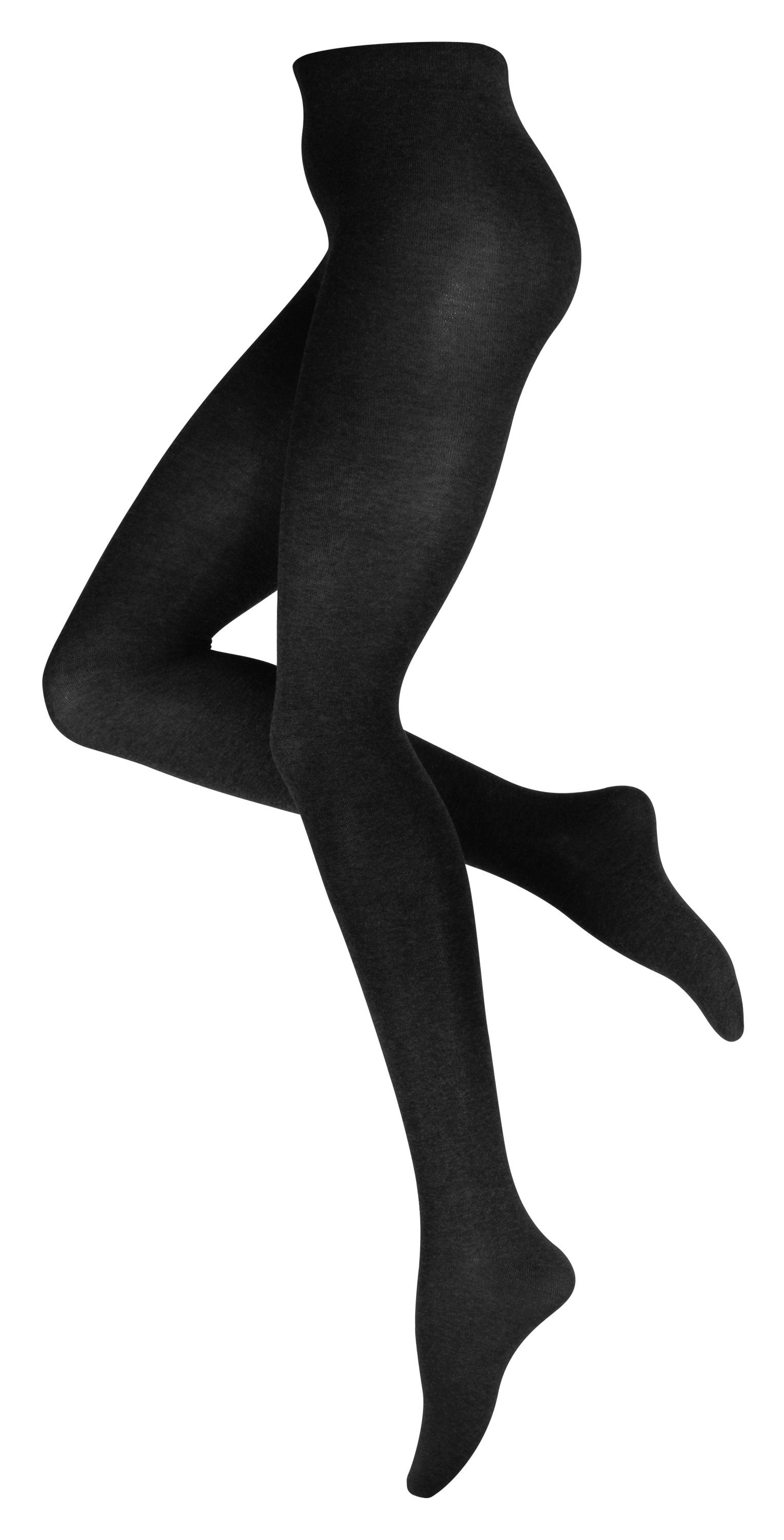 Yenita® Strickstrumpfhose in angenehmer Baumwollqualität schwarz