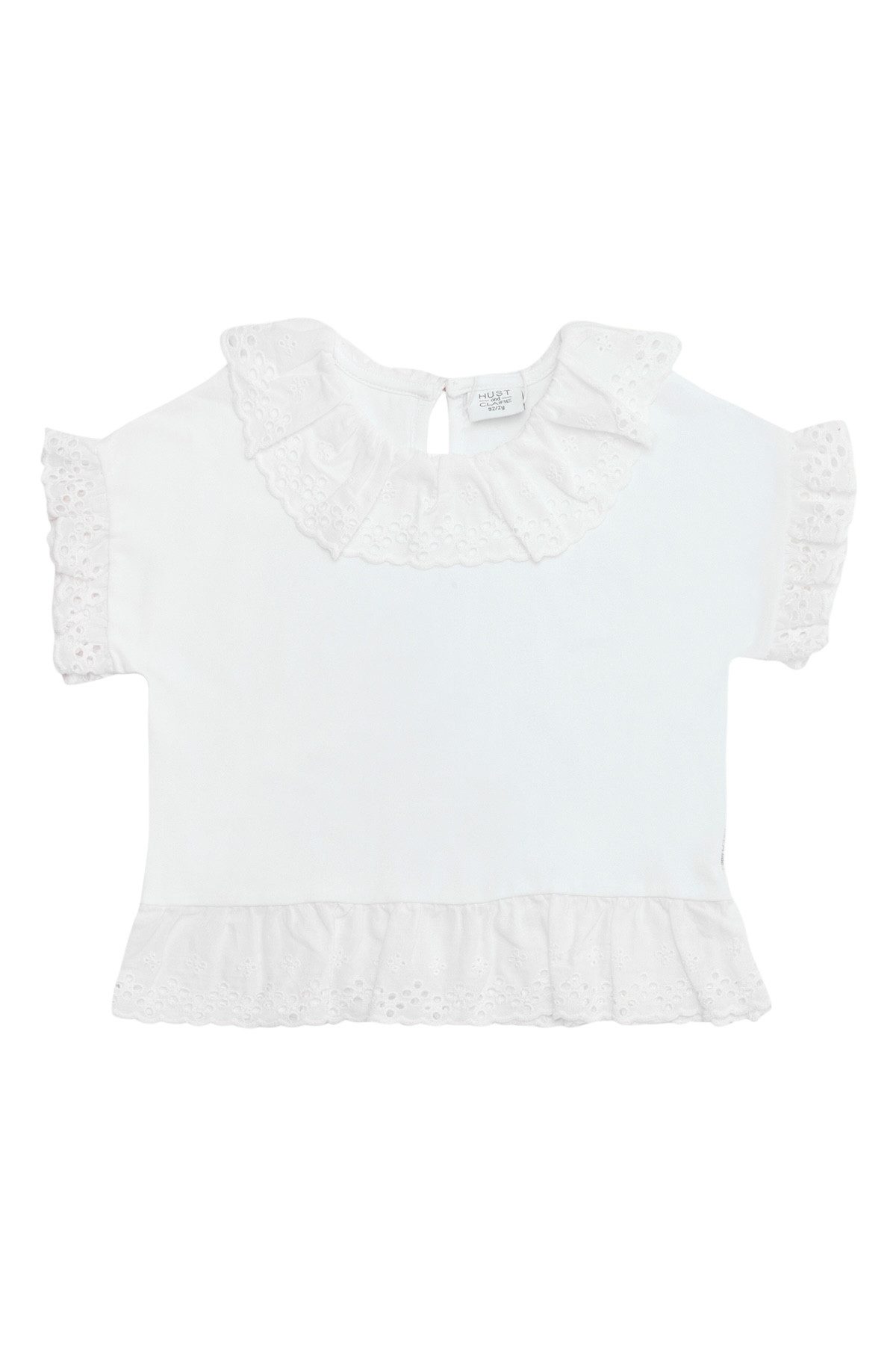 Hust & Claire T-Shirt Alma (1-tlg) Alma - Kinder T-Shirt mit Stickerei & Rüschen in Weiß