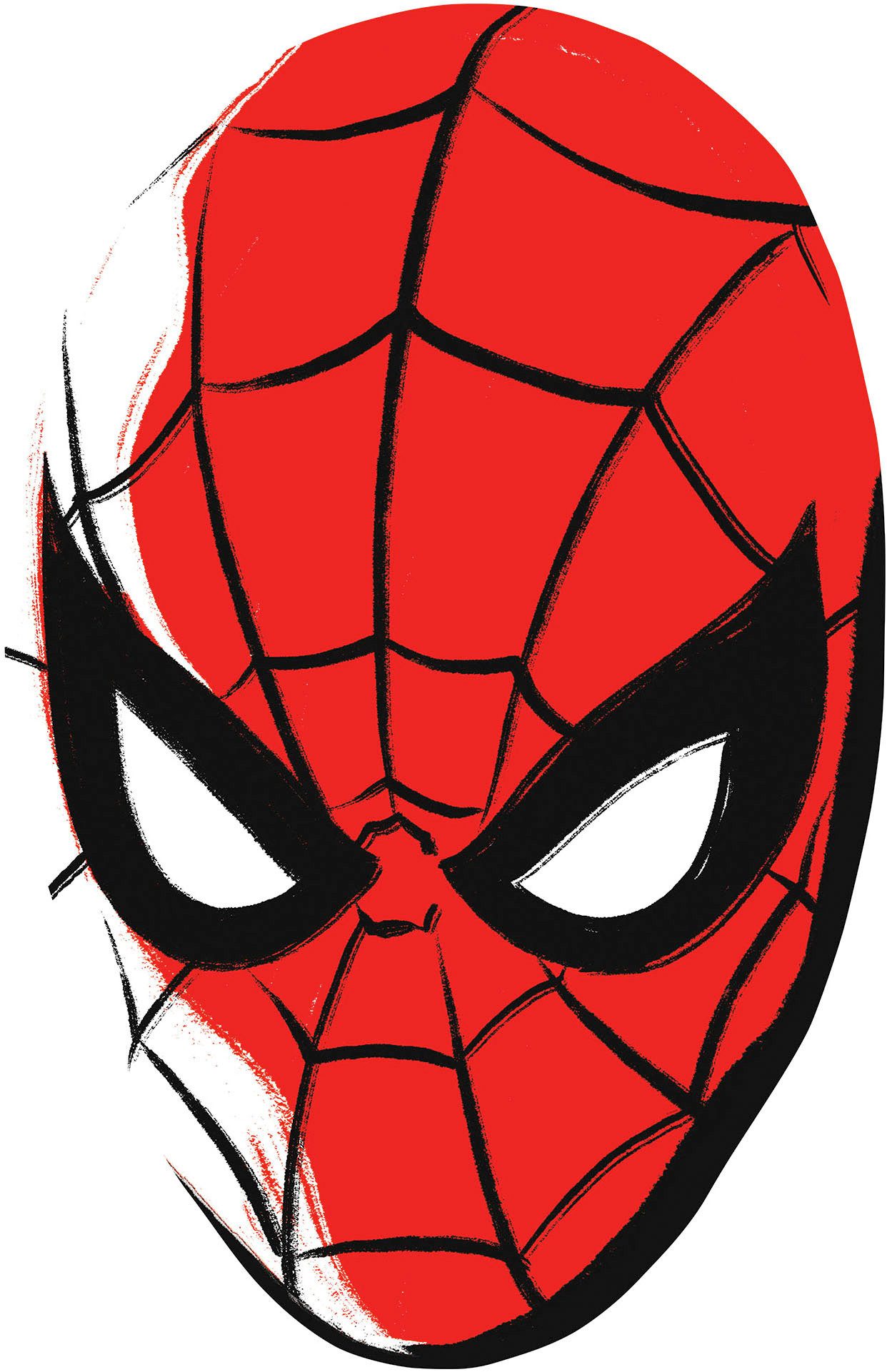 Komar Fototapete Wandtattoo - Spider-Man Headshot - Größe 125 x 125 cm, glatt, bedruckt, Comic, (1 St)