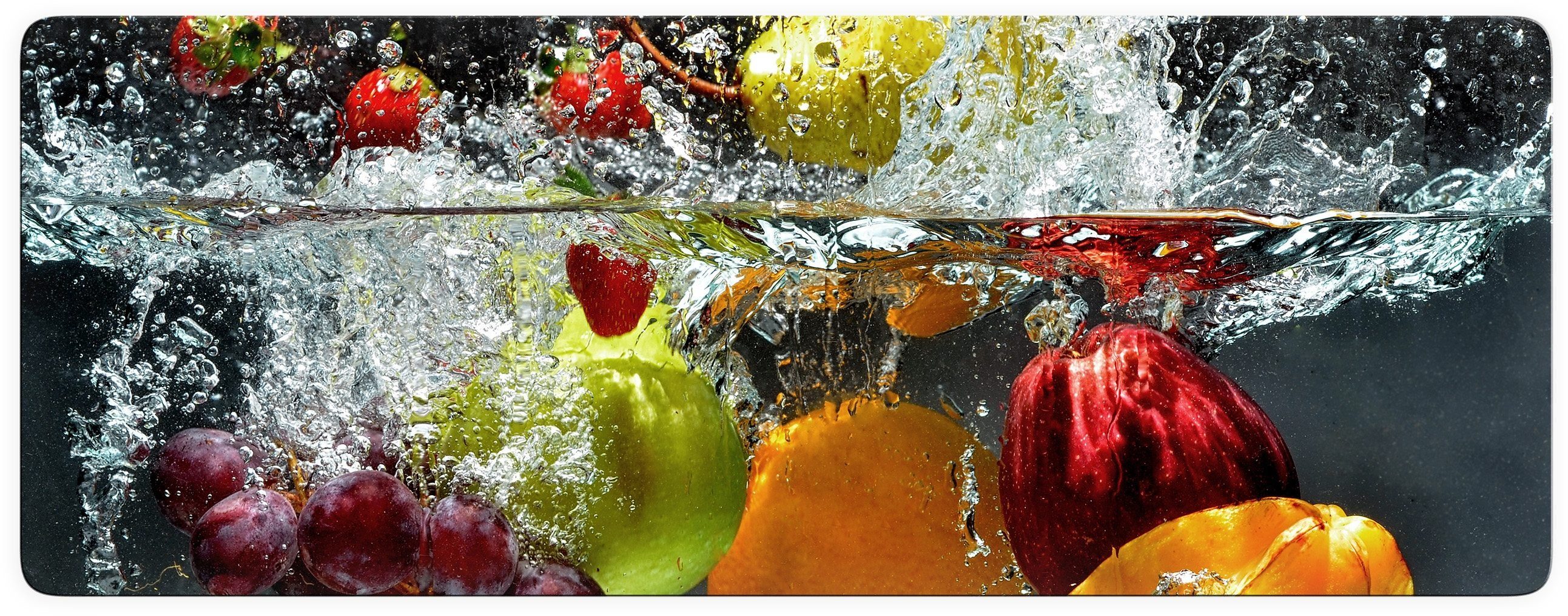 Wall-Art Glasbild Erfrischendes Obst, Glasposter modern