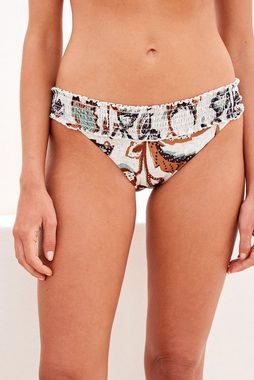 Next Bikini-Hose Gesmokte Bikinihose mit hohem Beinausschnitt (1-St)