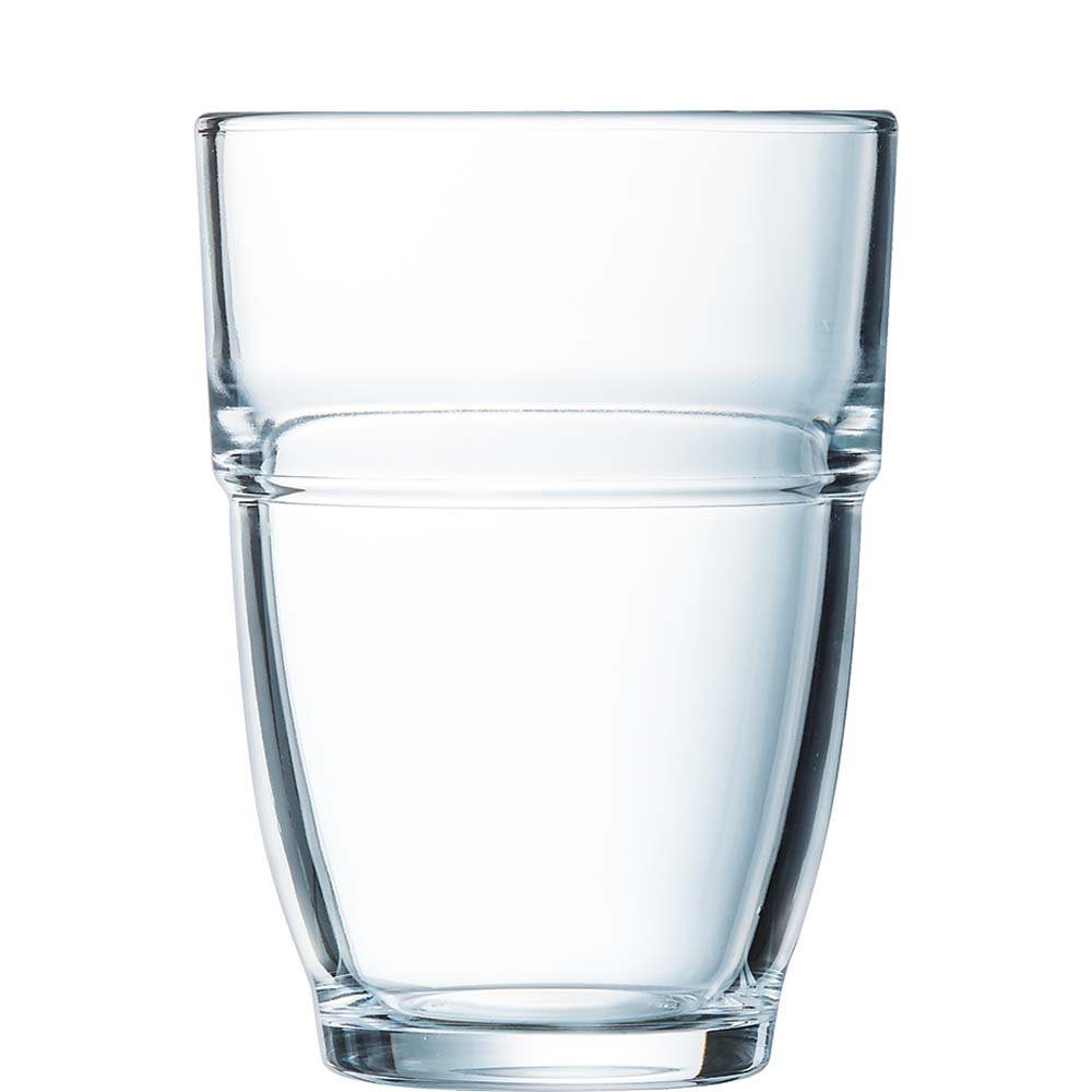 Arcoroc Tumbler-Glas Forum, Glas gehärtet, Tumbler Trinkglas stapelbar 265ml Glas gehärtet transparent 6 Stück