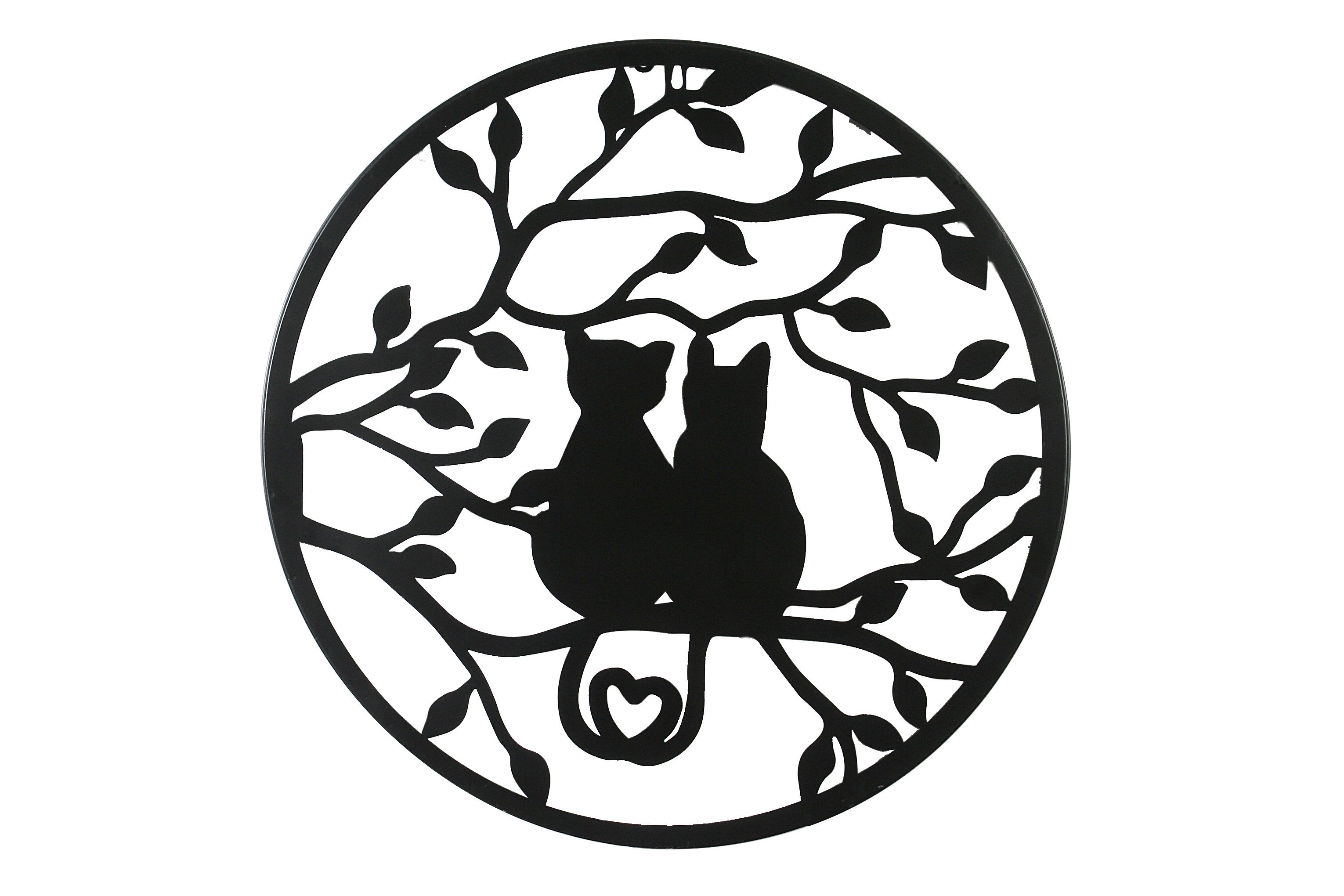 Wackadoo Living Wanddekoobjekt Katze aus Metall Wanddeko, 3D Metalldeko Met günstig online kaufen