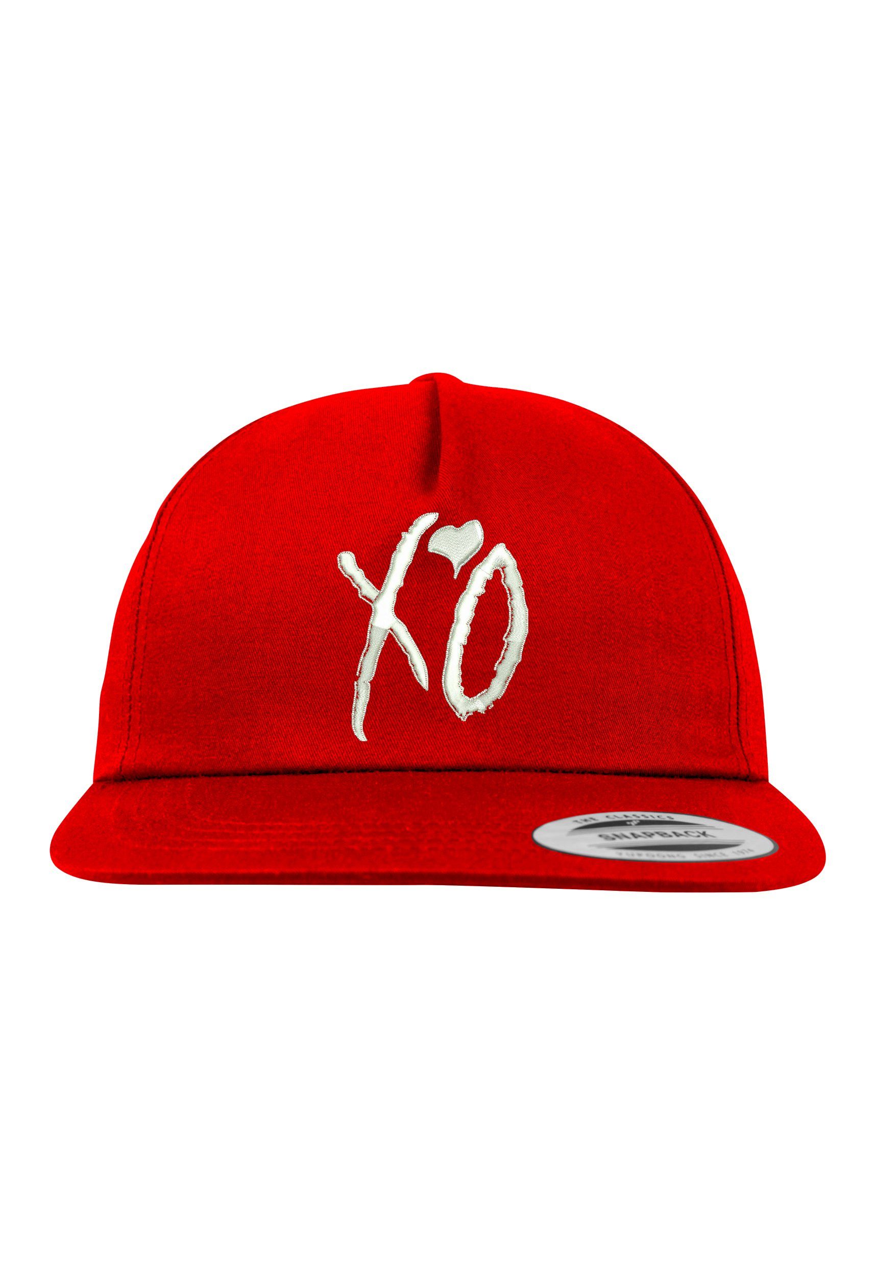 Unisex modischer Snapback XO Stickerei Rot Designz Logo Youth Baseball Cap mit Cap