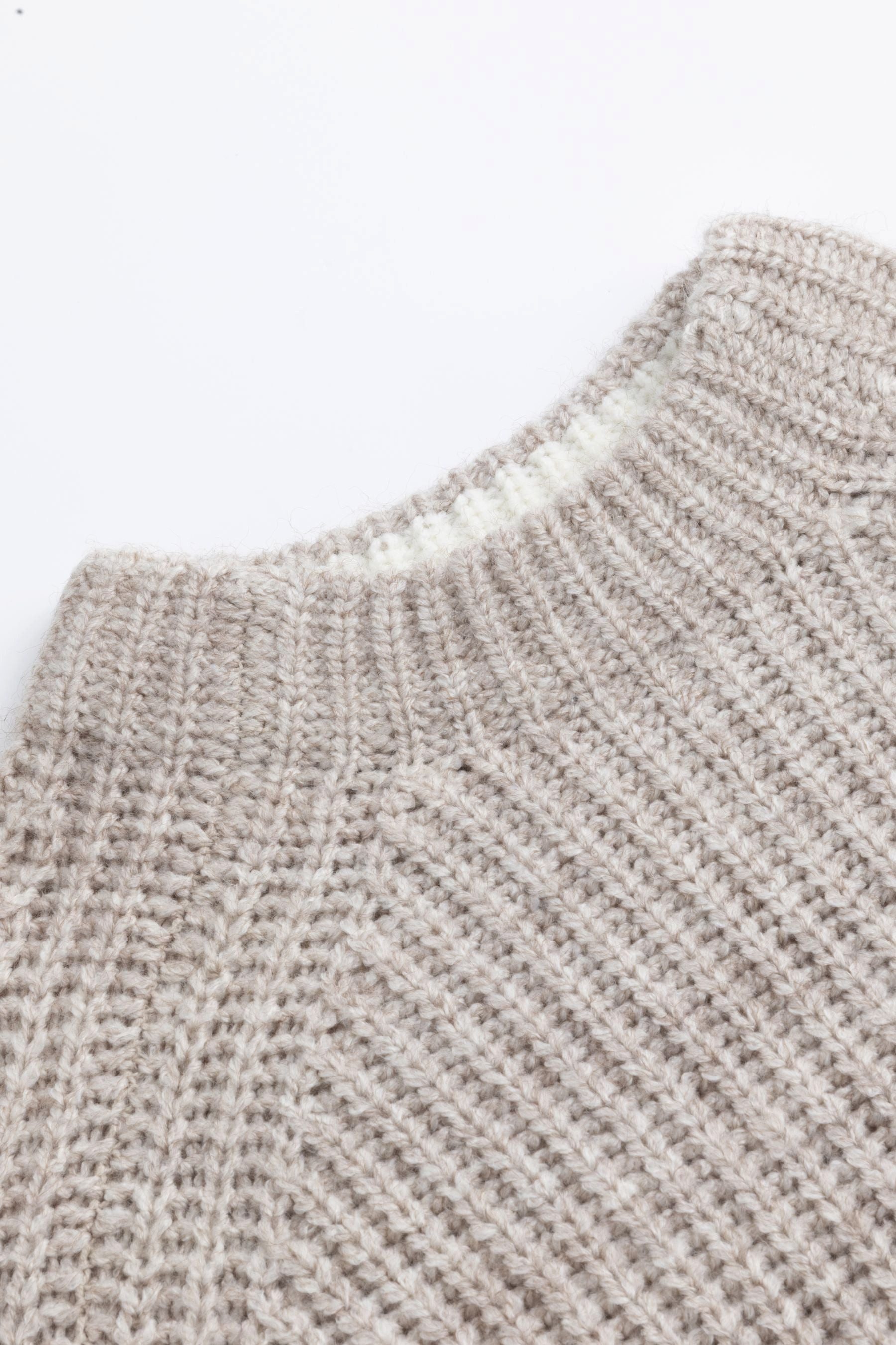 six-o-seven Strickpullover Six-o-Seven Grobstrickpullover mit Rundhals - KITT