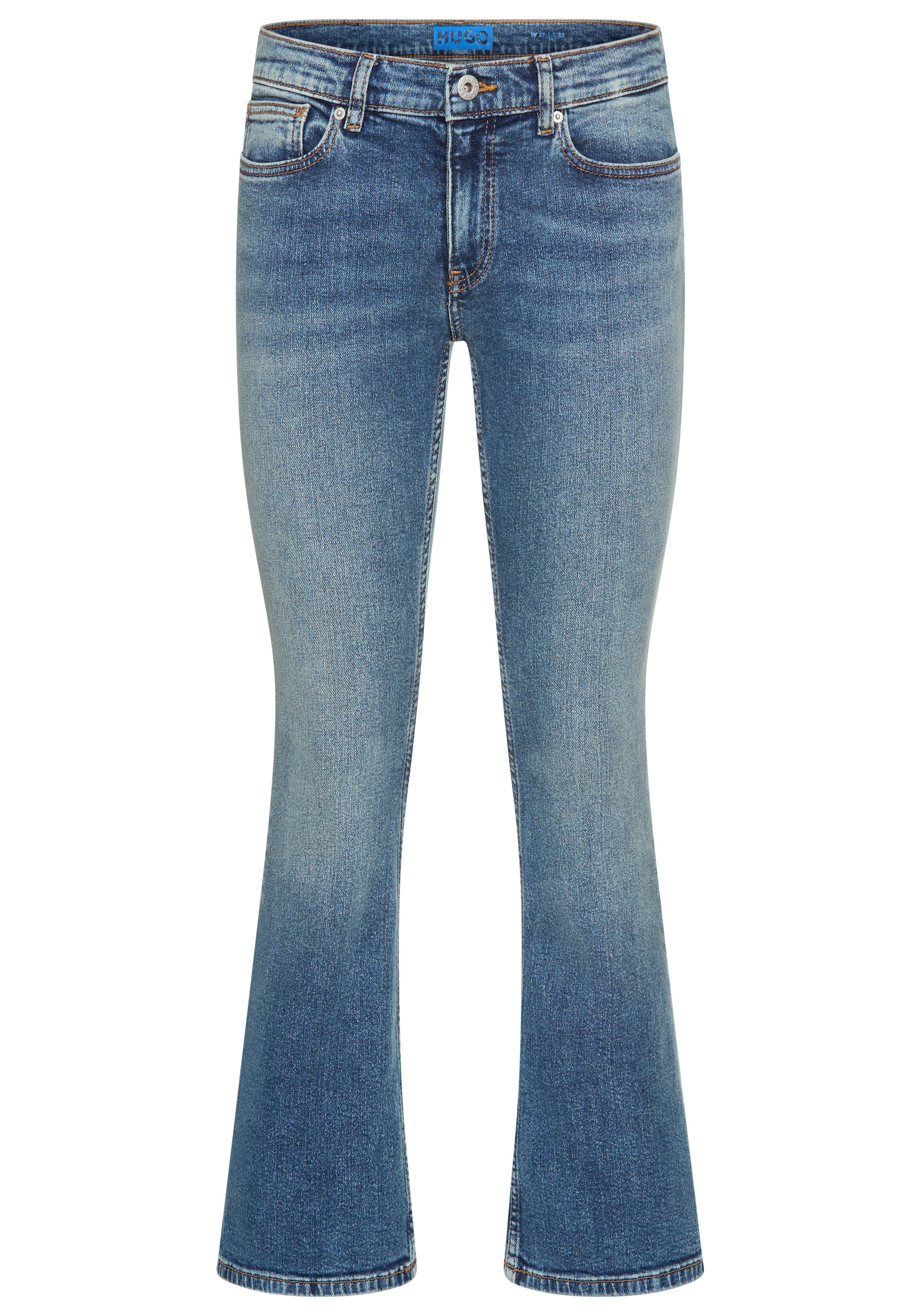 HUGO Blue Bootcut-Jeans Getti Ausgestelltes Bein, elastisches Denim günstig online kaufen