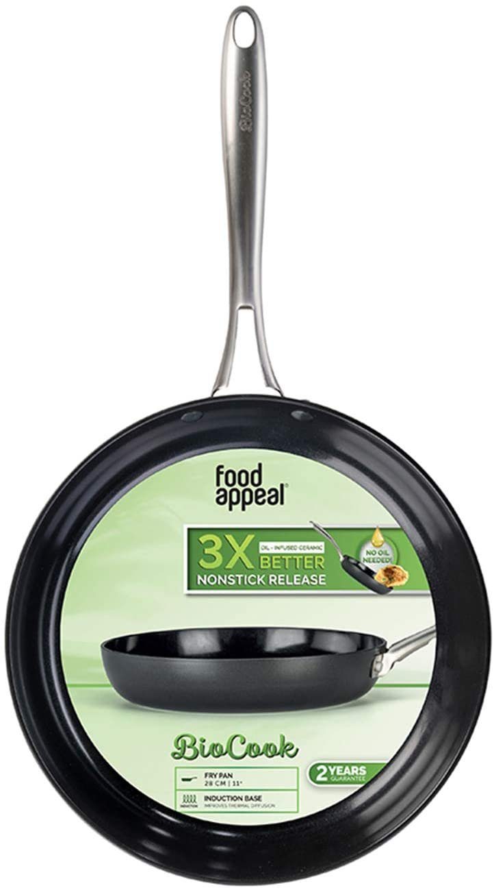 food appeal Bratpfanne »BioCook«, Aluminium, food appeal BioCook Bratpfanne,  Kochpfanne, Induktionspfanne 28cm, Anti-haft Öl-Beschichtung, für  Induktionsherd, Gasherd, Elektroherd und Keramikherd online kaufen | OTTO