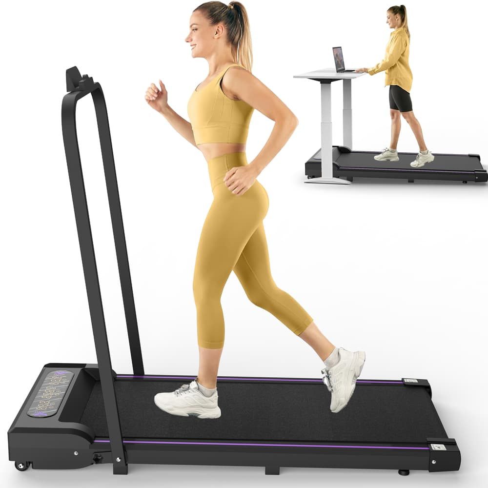 ANYSUN Laufband faltbar, 2.5 PS Walking/Jogging Pad für Zuhause& Büro (Laufband Ready-to-use Set), 1-8 km/h Walking Pad mit LED-Display