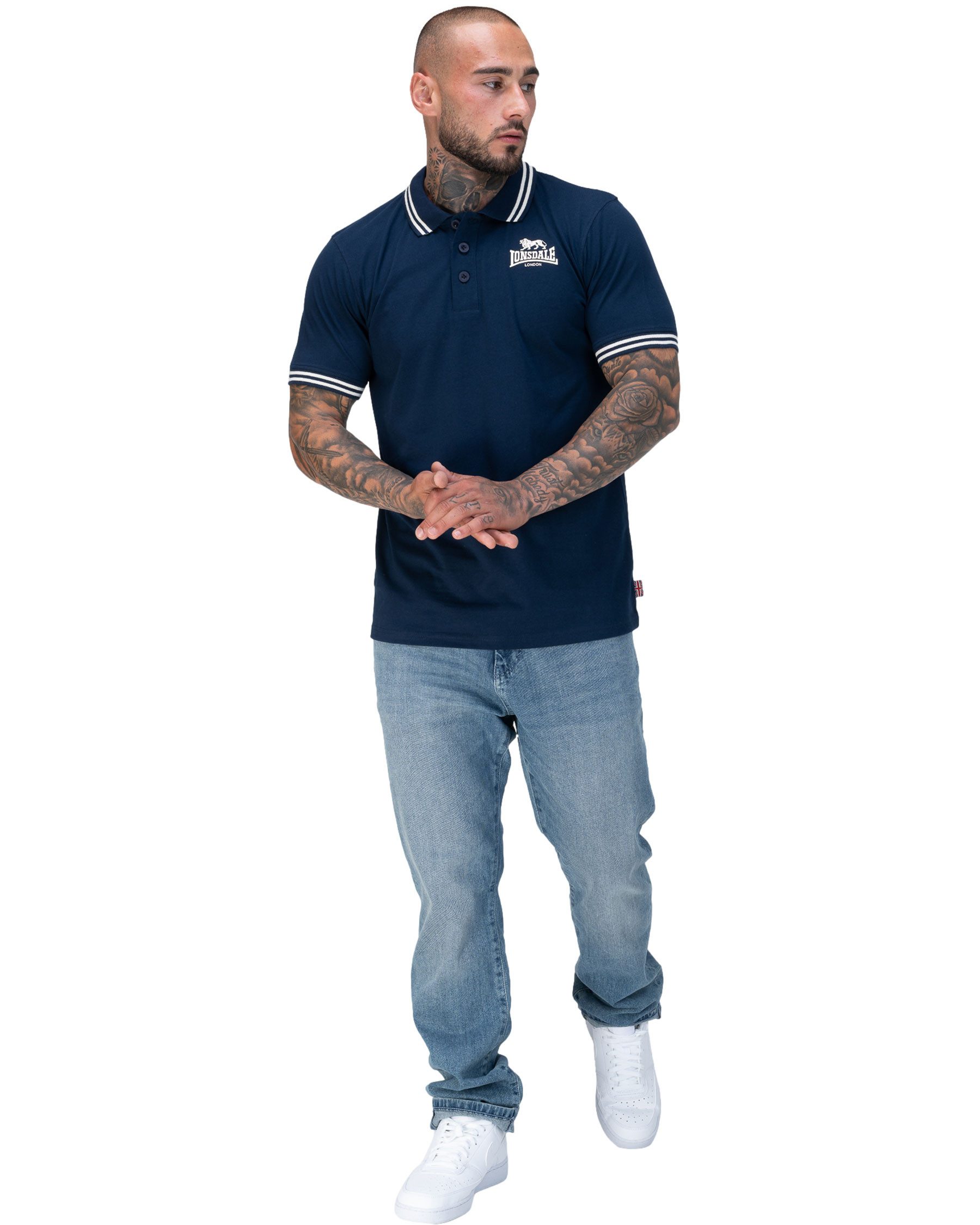 Lonsdale Poloshirt Lonsdale Polohemd Rhodes (Packung, 1er-Pack) aus Baumwolle