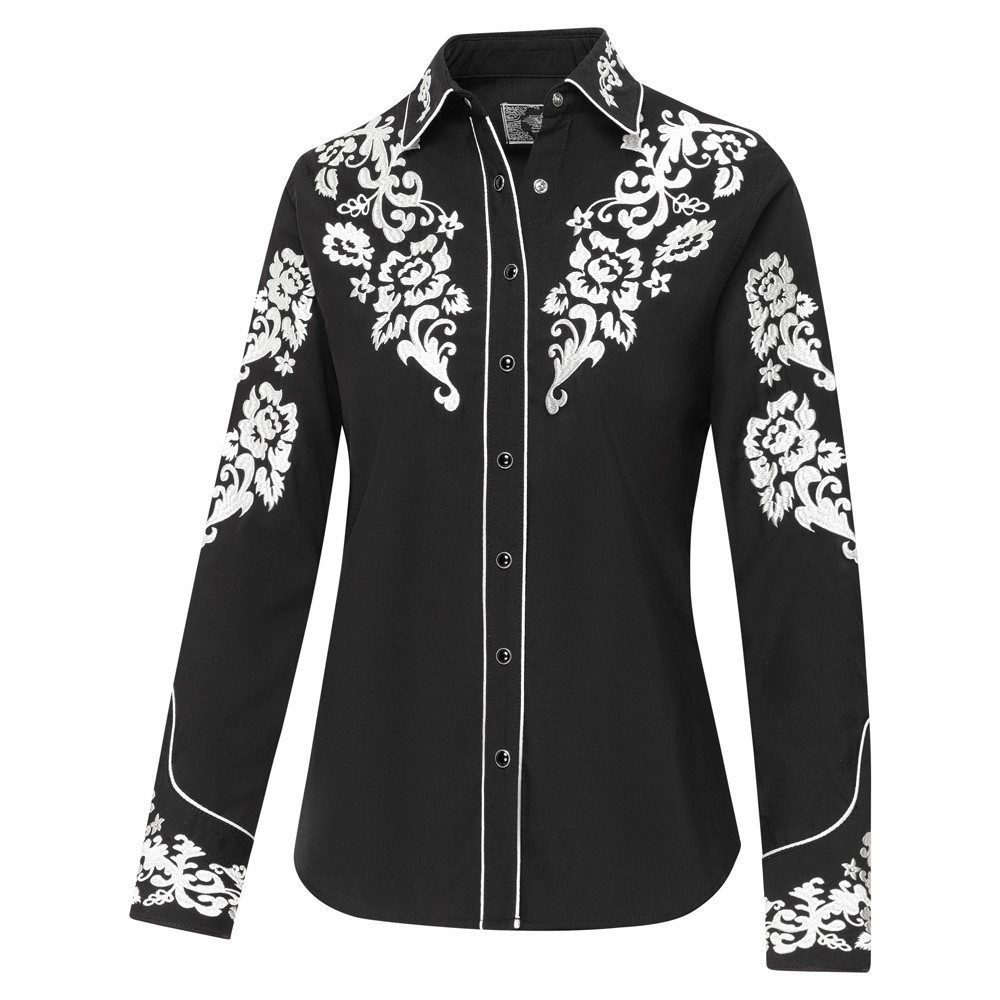 Langarmbluse Westernbluse Lilith