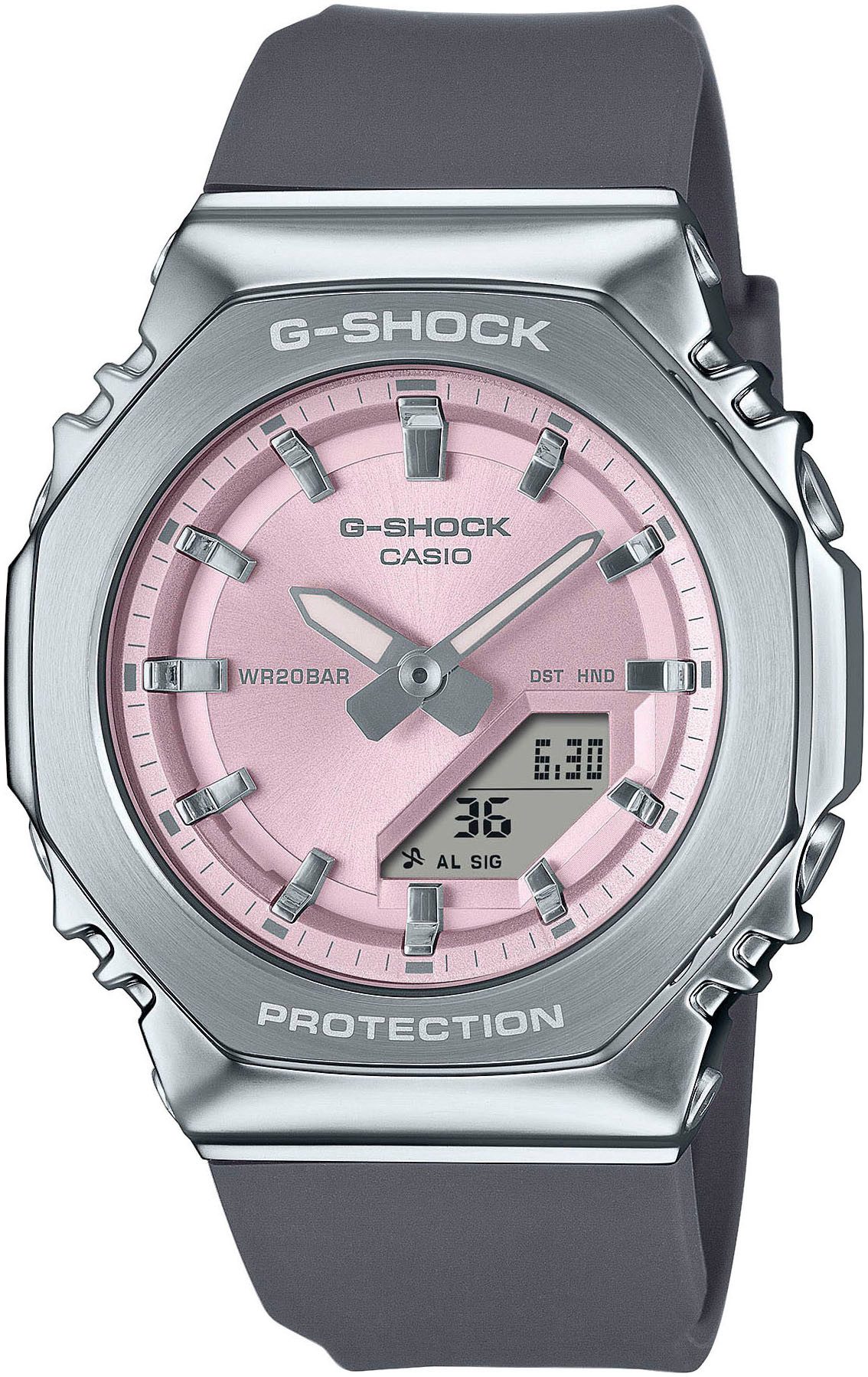 CASIO G-SHOCK Chronograph GM-S2110-4AER, Quarzuhr, Armbanduhr, Damenuhr, Herrenuhr, Stoppfunktion, Resinband
