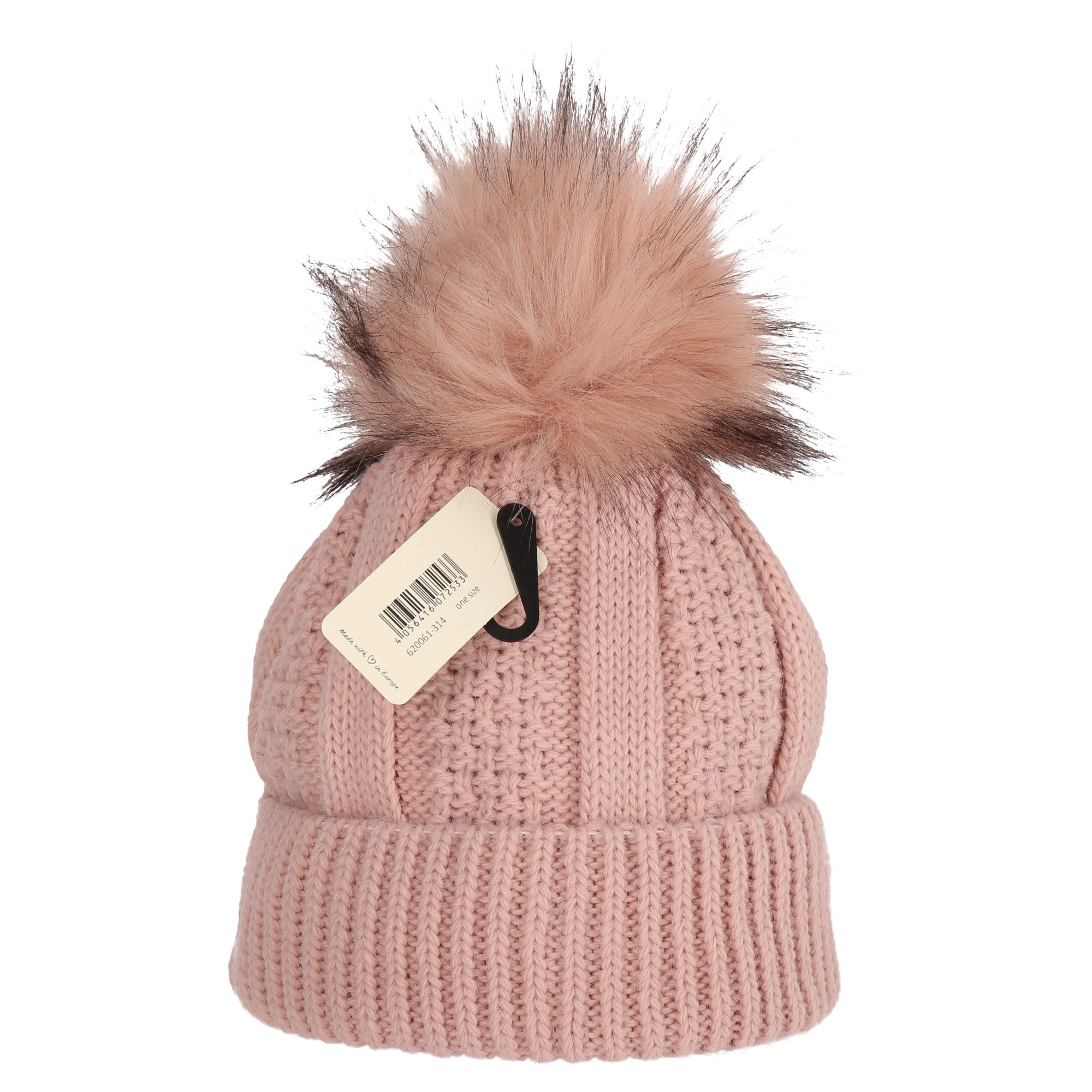 Faera Bommelmütze Wintermütze Fleece-Futter Winter Beanie-Mütze Unisex One-Size
