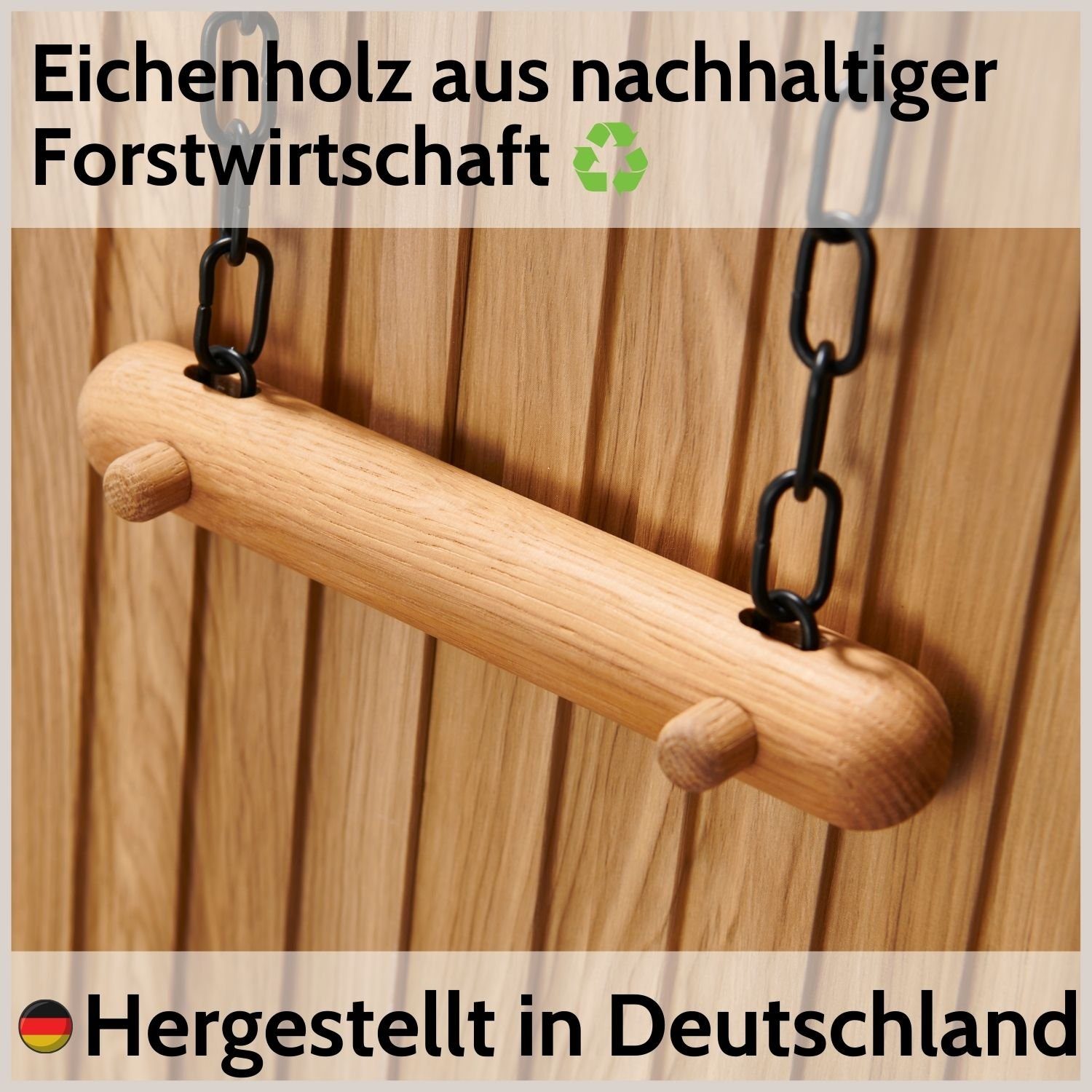 DEKAZIA Toilettenpapierhalter ohne Bohren, WC Papierhalter selbstklebend, Klorollenhalter Holz (Holz und Edelstahl, 5 Modelle, inkl. Klebepads / Montagematerial), Papierrollenhalter zum Kleben, Eiche, Mango Holz, Buchenholz, Stahl