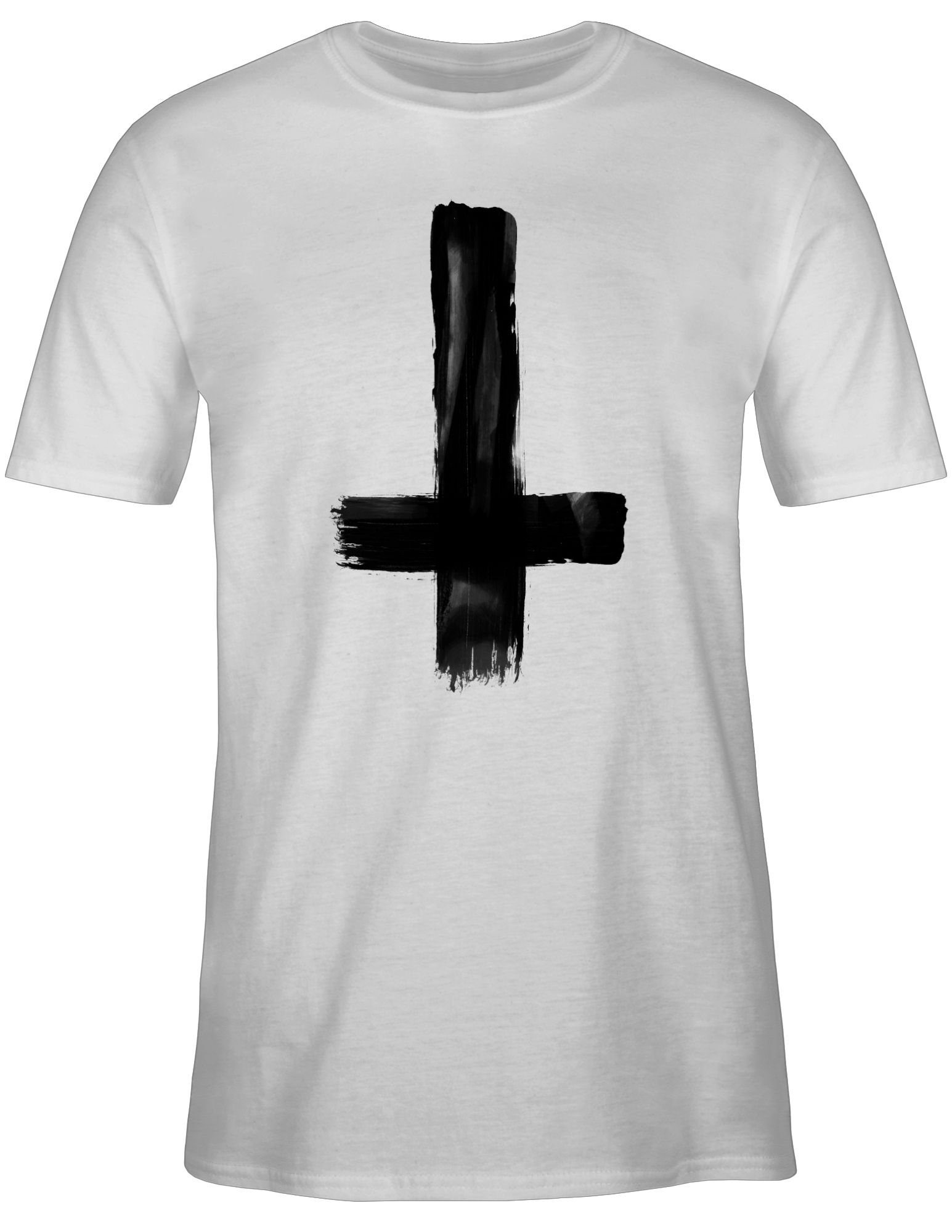 Outfit und Umgedrehtes Symbol Kreuz 1 T-Shirt Weiß Shirtracer Zeichen Vintage