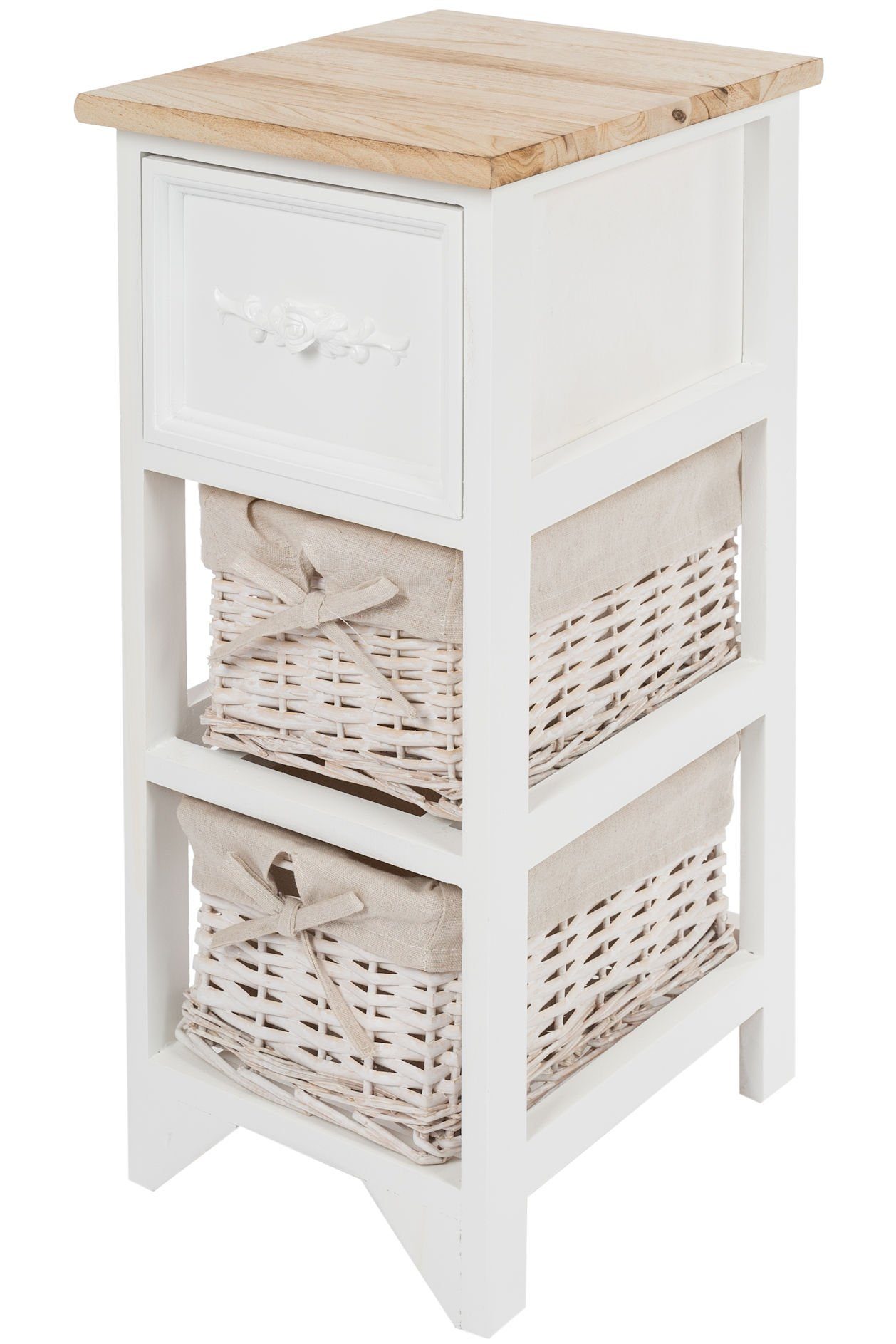 Spetebo Standregal Vintage Holz Kommode weiß günstig online kaufen