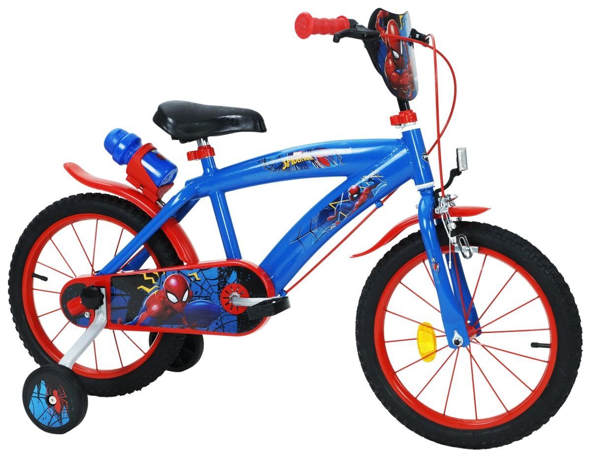 16 Kinder Zoll Toimsa Kinderfahrrad Stützräder, Jungenfahrrad Kinderfahrrad 21901, Bikes Fahrrad Rad 1 Spiderman Gang, Trinkflasche