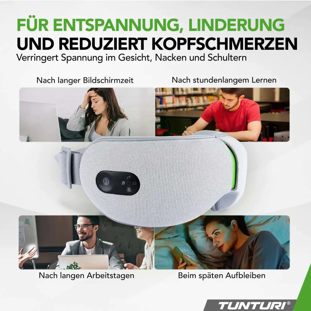 Sport-Knight® Massagegerät Premium Augenmassagegerät mit 5 Modi, Wärmefunktion, Bluetooth