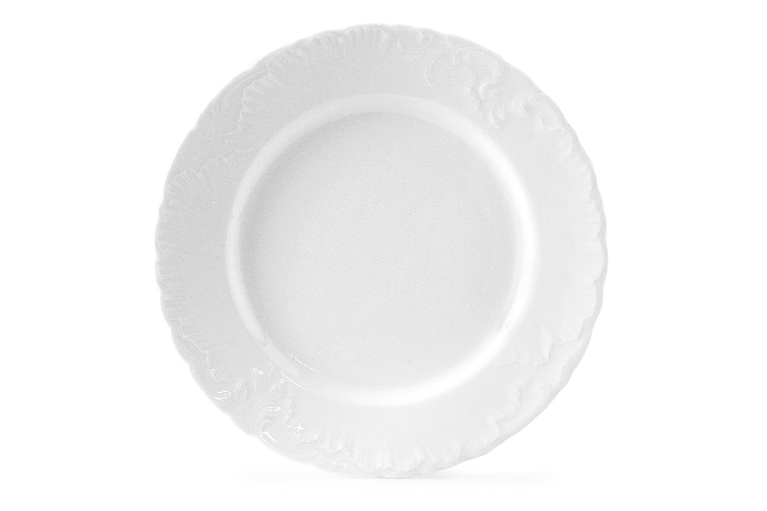 KONSIMO® Teller-Set CMIELOW ROCOCO Tafelservice, Hochwertiges Premium-Porzellan (6-tlg), 6 Personen, Porzellan, elegante Dekorationen, zeitloses Design, 6x Dessertteller