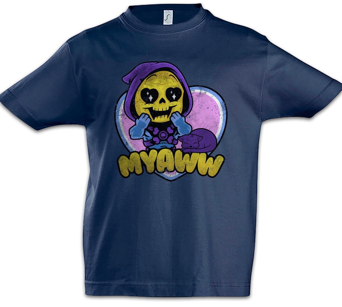 Print-Shirt Myaww Kinder T-Shirt Masters He Comic Retro 80s Universe Man Sword