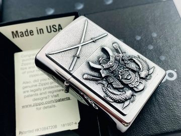 Zippo Feuerzeug Samurai Emblem Geschenkset Sturmfeuerzeug