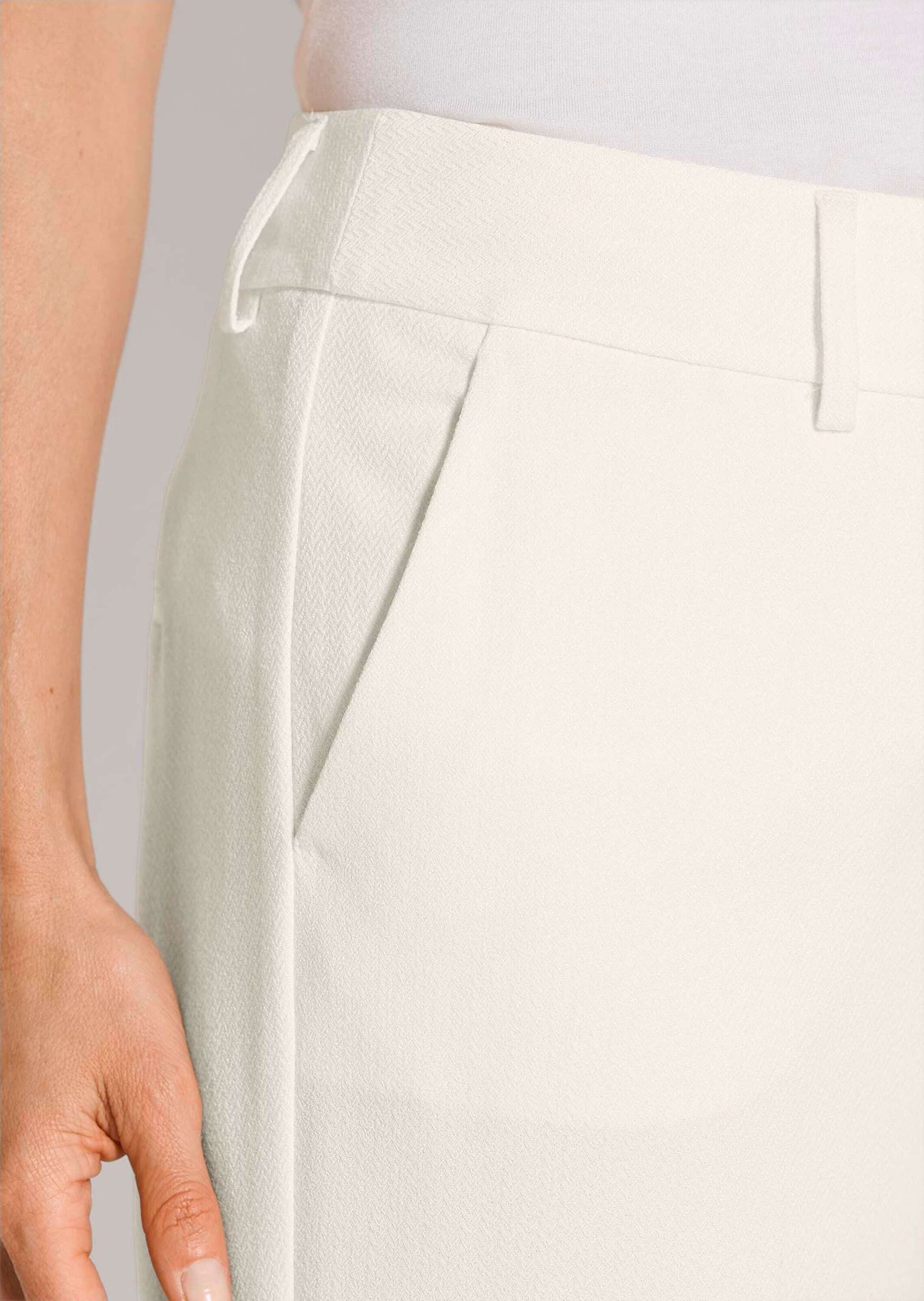 MADELEINE Stoffhose Elegante Bügelfaltenhose mit Struktur Jerseyhose mit Formbund, Hakenverschluss, Taschen und Knöchellänge – Bild 4 von 5