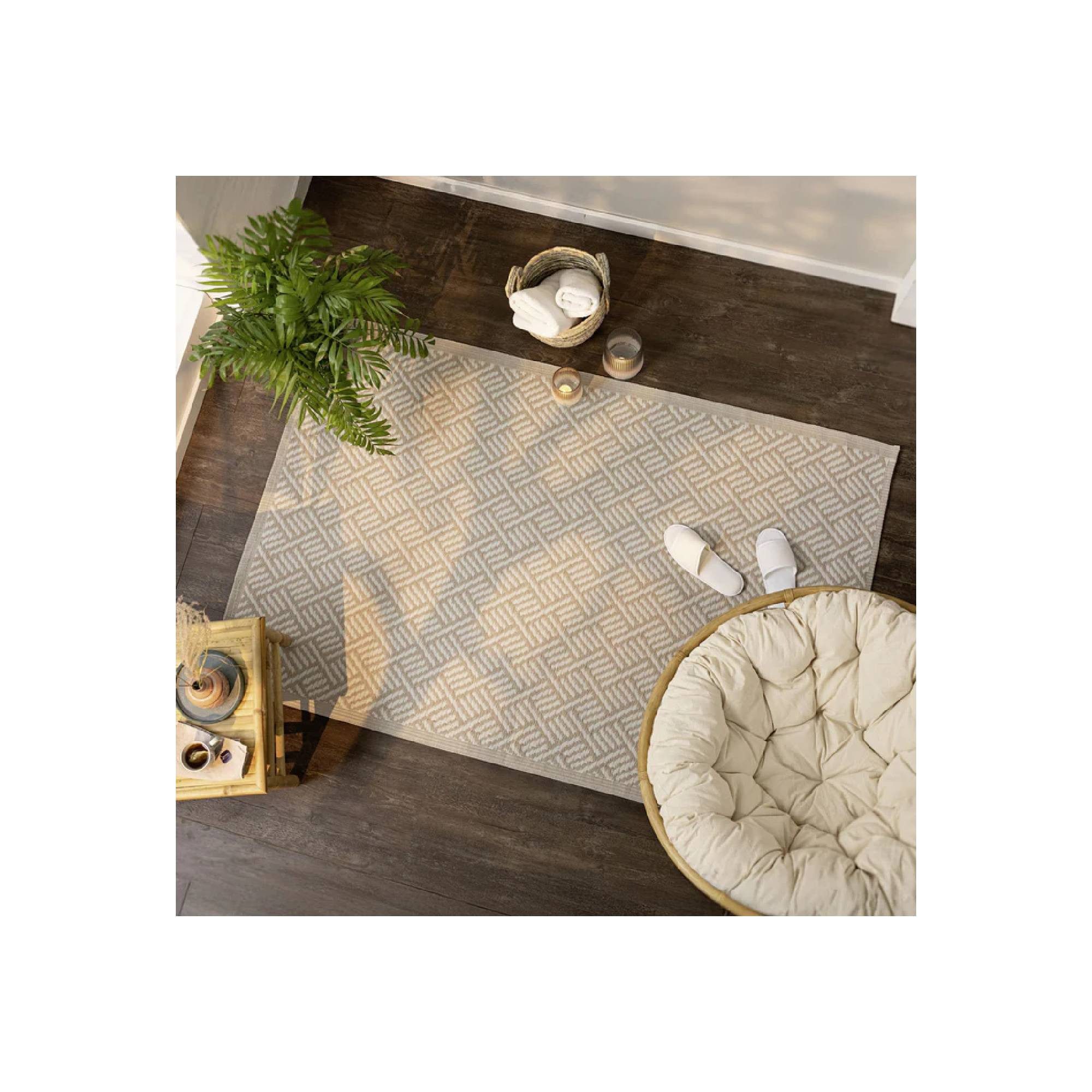 Frank Flechtwaren Outdoorteppich Outdoorteppich Webmuster