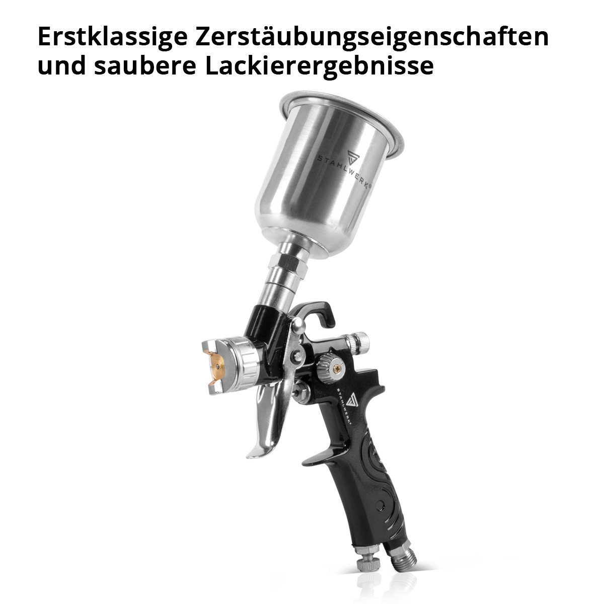 STAHLWERK Lackierpistole Düse, mit Set, 7-tlg. mm 0,8 ST LVLP SG-125 l/min, 60 Lackierpistole