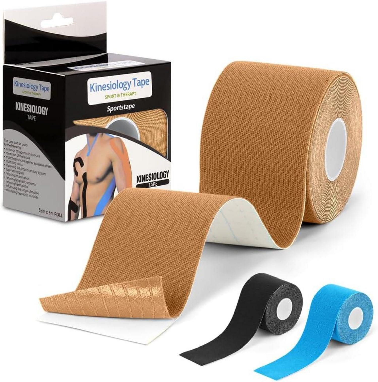 Bandage Kinesiologie Tape Classic Beige 5 cm x 5 m wasserfestes Tapes Tape
