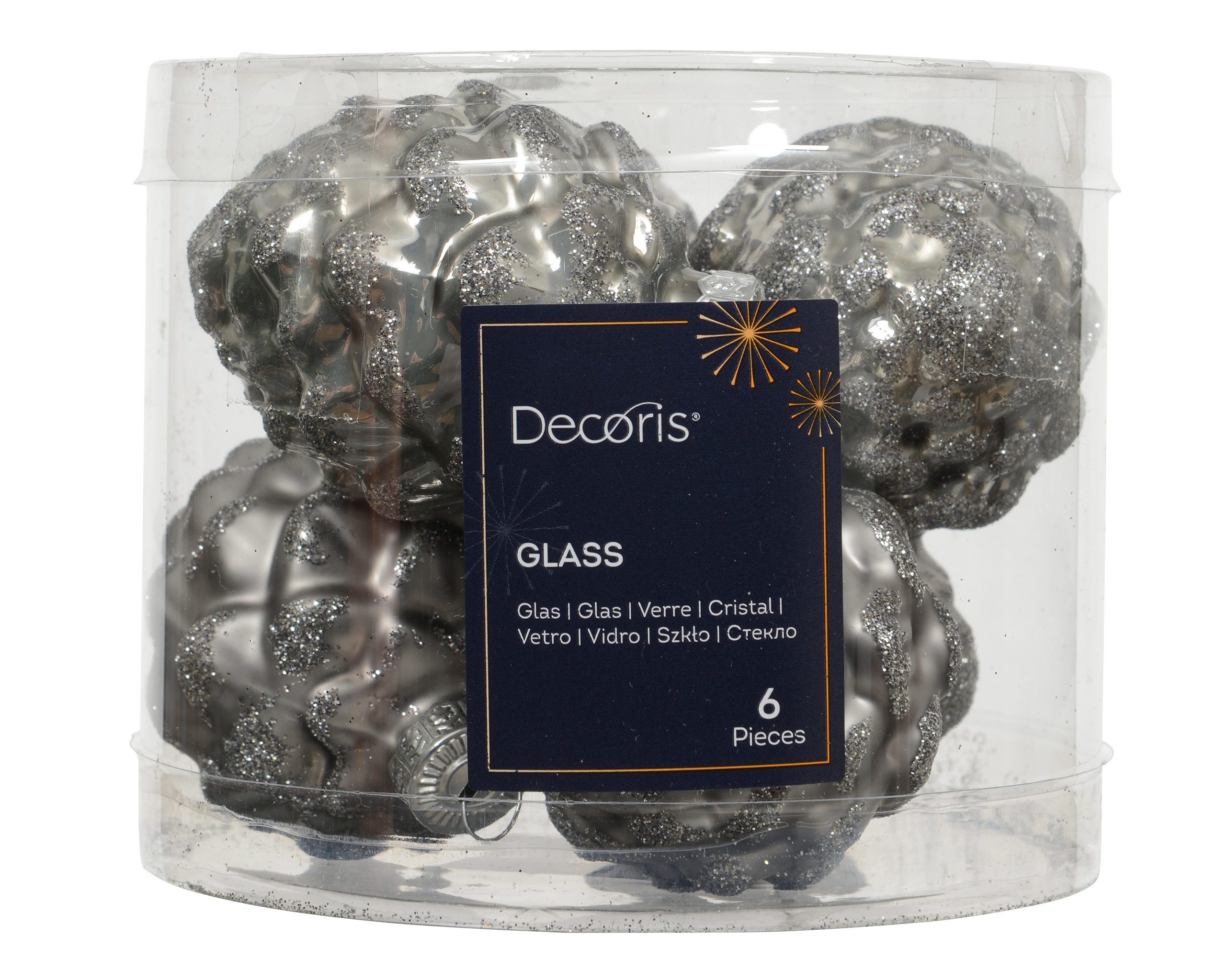 Kaemingk Christbaumschmuck, Christbaumschmuck Zapfen 7cm Glas 6 Stück - Zar günstig online kaufen