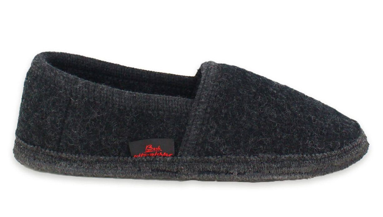 Beck Hüttenschuh Toni Hüttenschuhe (aus Österreich, warme Füße für Jugendliche, Damen und Herren) rutschfeste Laufsohle, 100% atmungsaktive Schurwolle