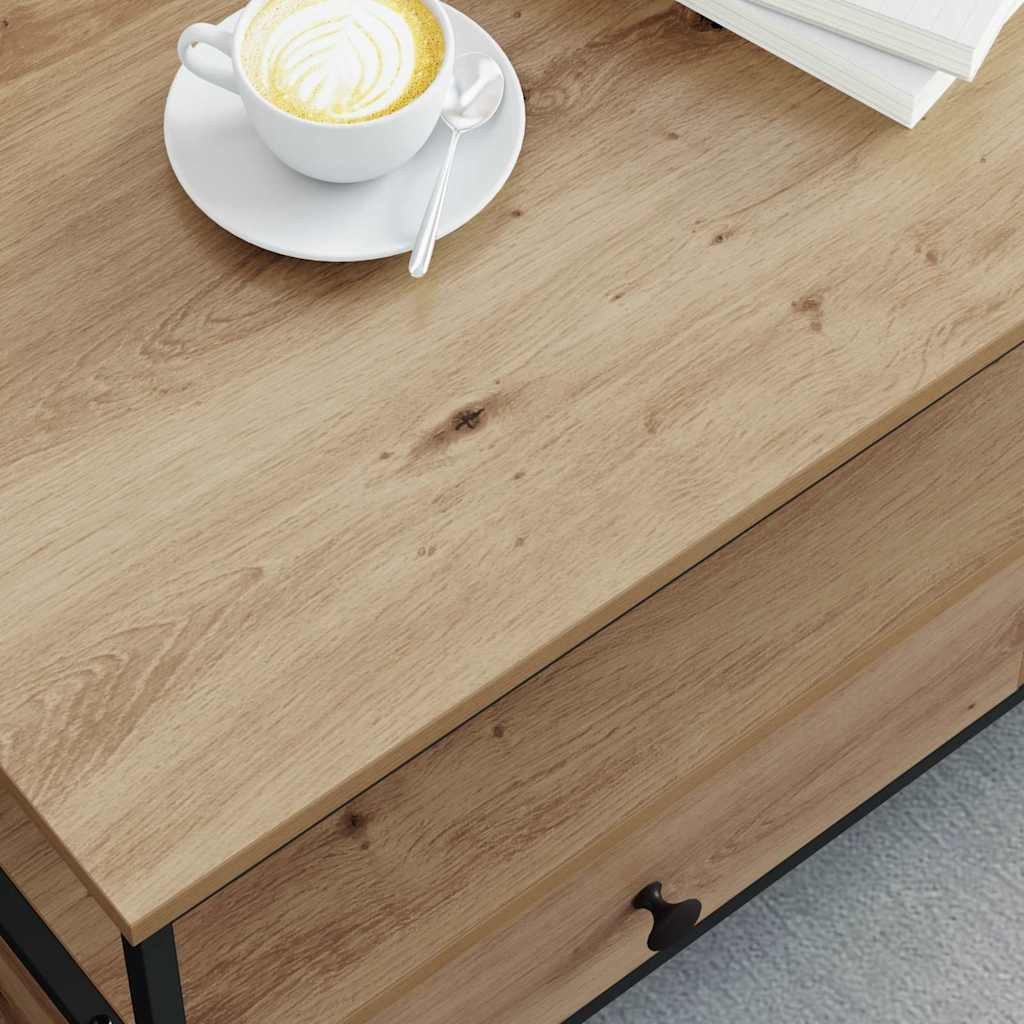 vidaXL Couchtisch Couchtisch Artisan-Eiche 100 x 51 x 45 cm Holzwerkstoff (1-St) – Bild 4 von 5