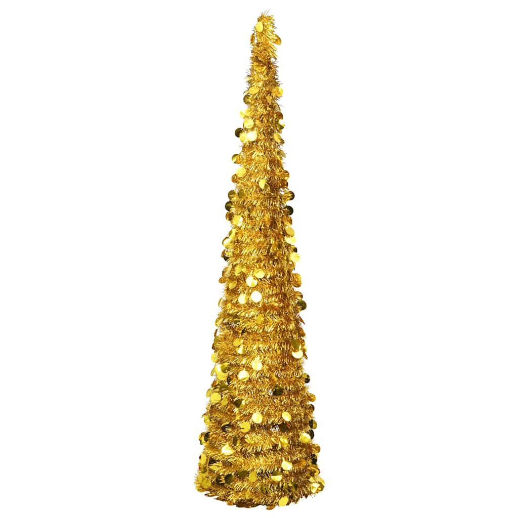 vidaXL Künstlicher Weihnachtsbaum vidaXL Künstlicher Pop-Up-Weihnachtsbaum Golden 180 cm PET