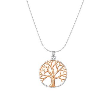 ALEXANDER YORK Schmuckset TREE OF LIFE rosé, 6-tlg. (Kette mit Anhänger, Ohrstecker), 925 Sterling Silber